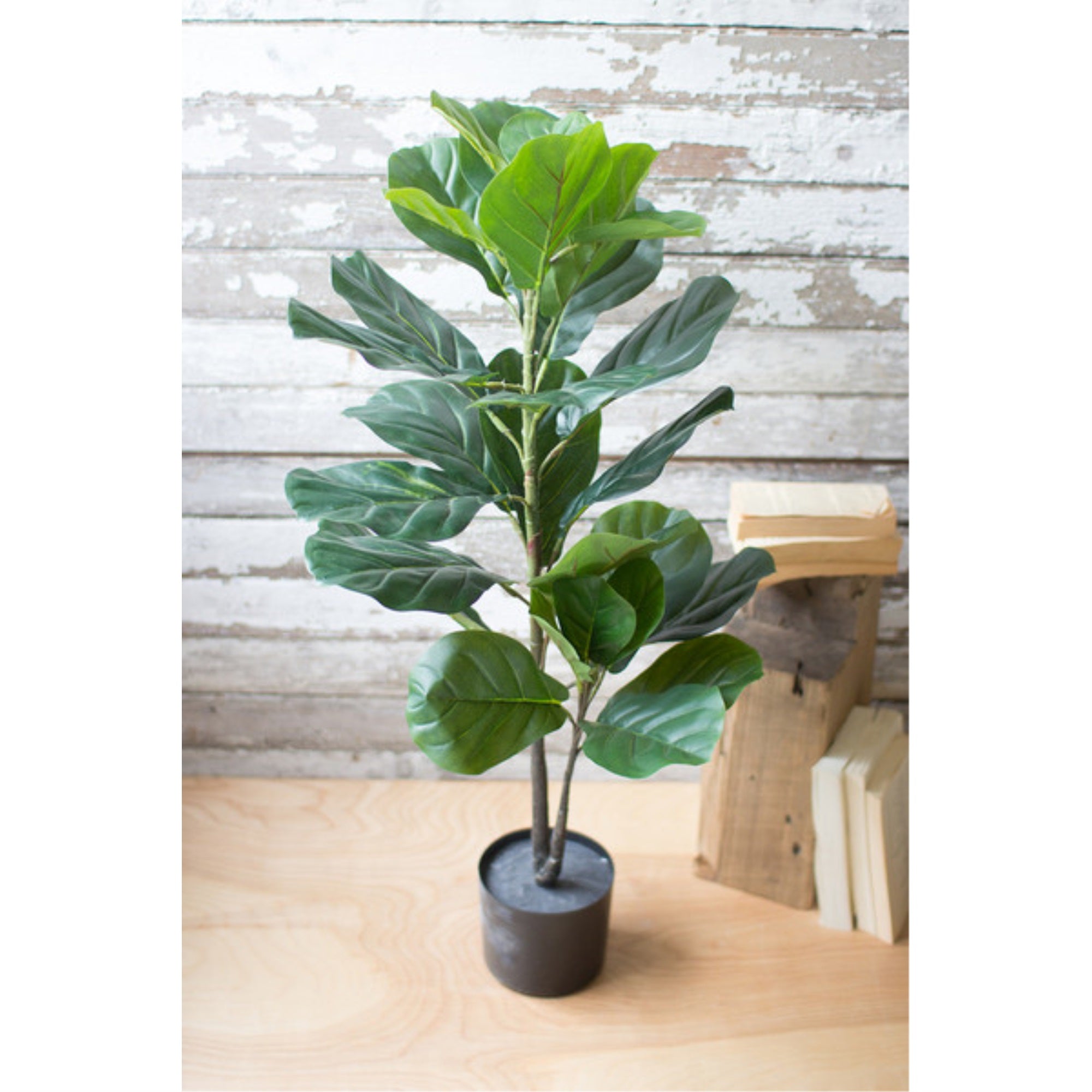 Artificial Fiddle Leaf Fig In A Pot