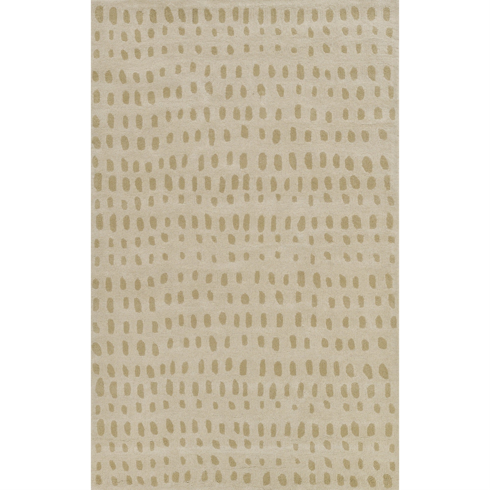 Novogratz Delmar Collection Wool Area Rug, Beige, 8'0'' X 10'0'' Size Mat For Living Room, Bedroom, Dining Room, Nursery, Hallwa