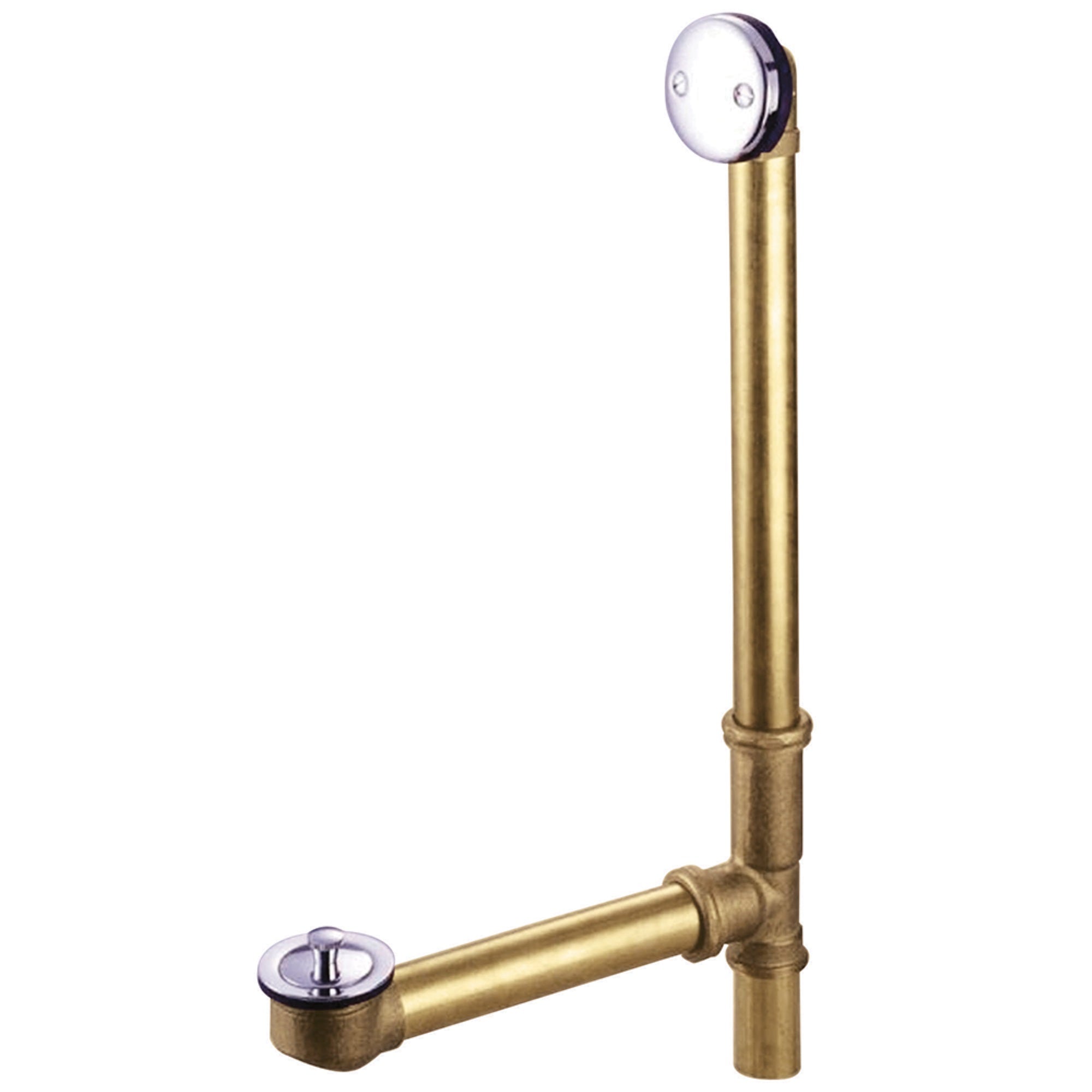 Kingston Brass Dll3161 Bath Tub Drain With Overflow, Polished Chrome