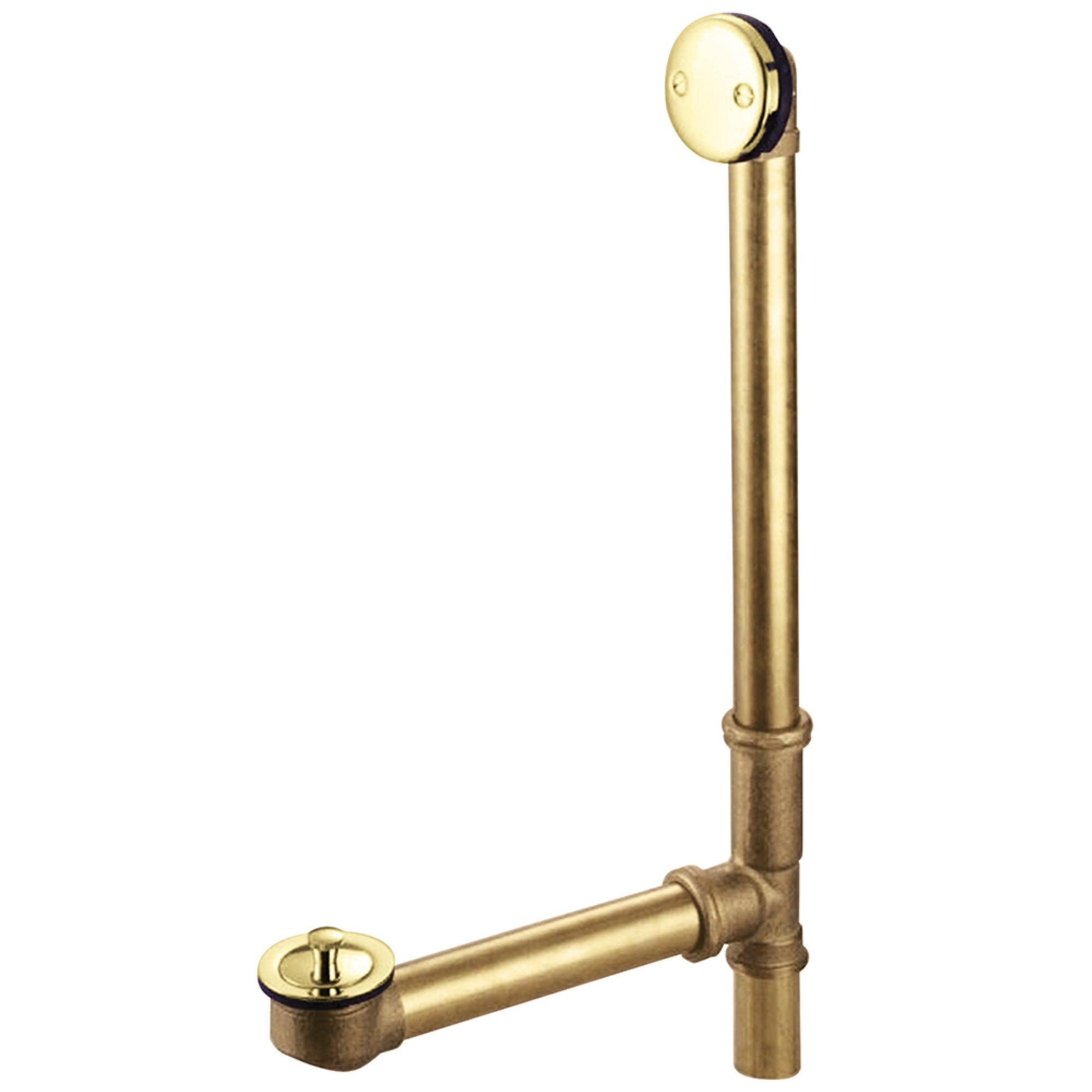 Kingston Brass Dll3162 Bath Tub Drain With Overflow, Polished Brass