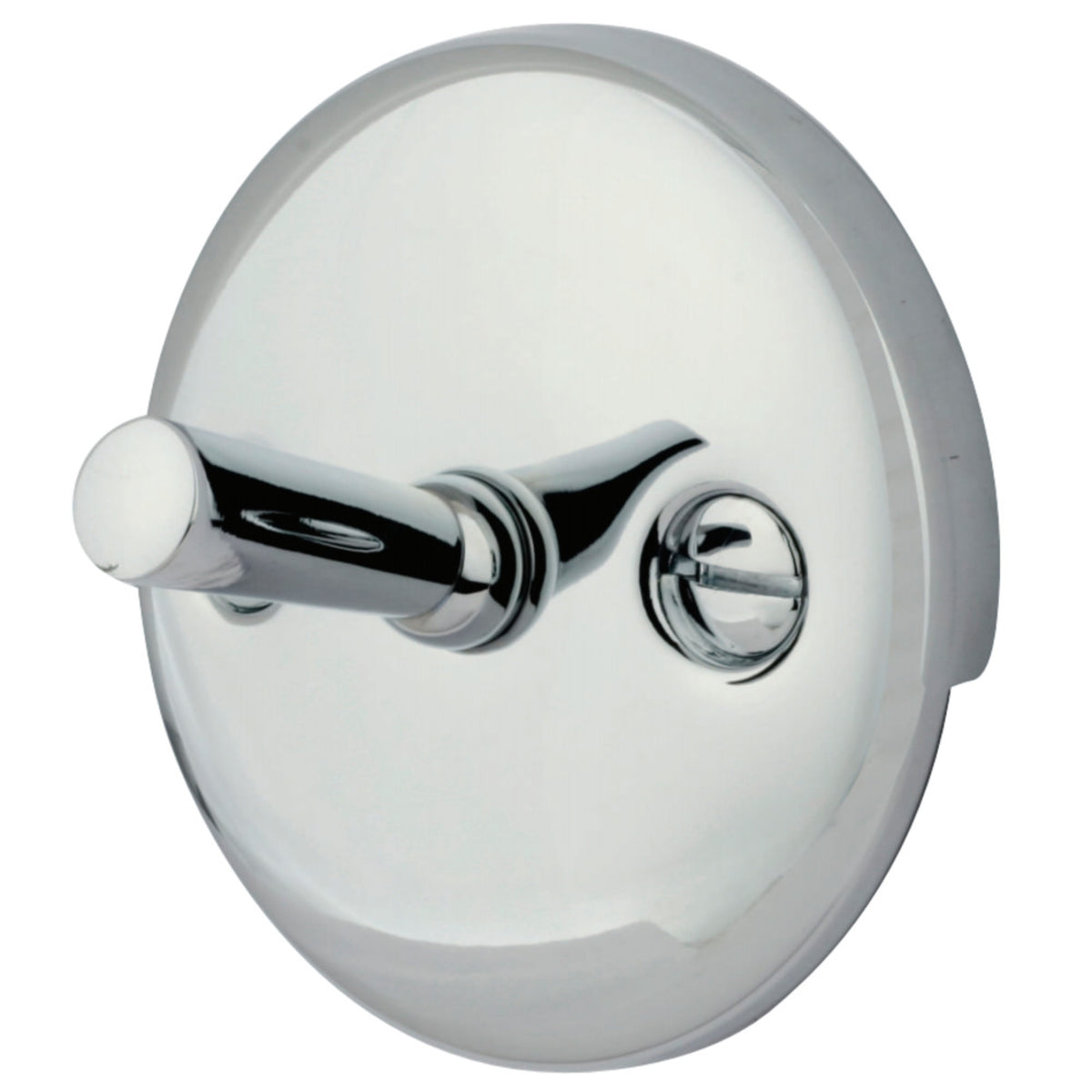 Kingston Brass Dtl101 Round Overflow Plate With Trip Lever Drain, Polished Chrome