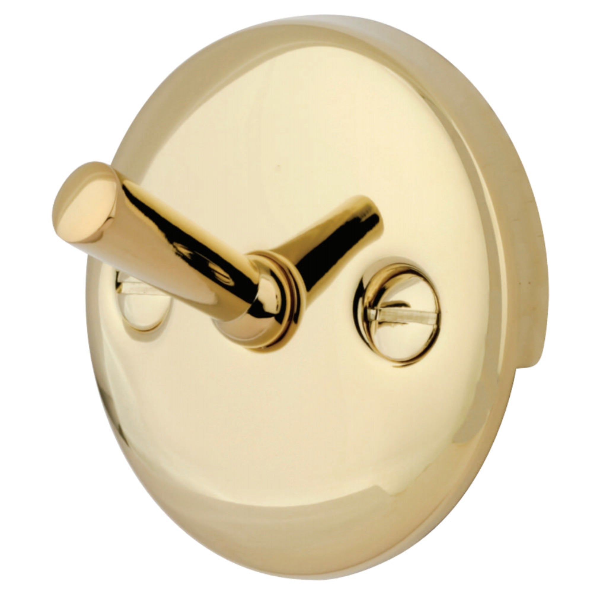 Kingston Brass Dtl102 Round Overflow Plate With Trip Lever Drain, Polished Brass