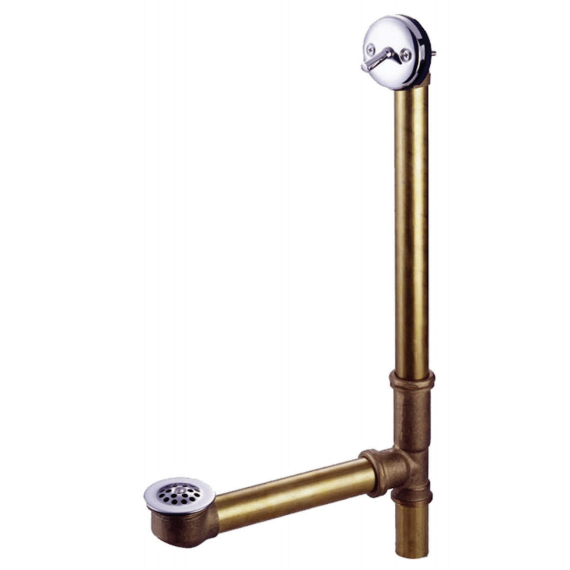 Kingston Brass Dtl1161 16'' Trip Lever Waste And Overflow Drain, Polished Chrome