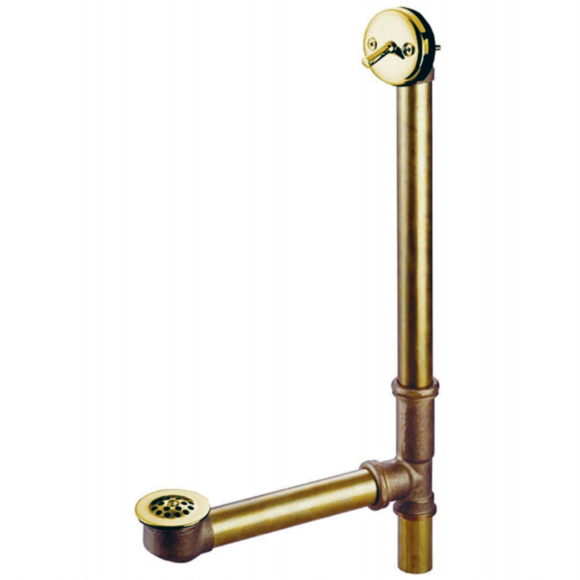 Kingston Brass Dtl1162 16'' Trip Lever Waste And Overflow Drain, Polished Brass