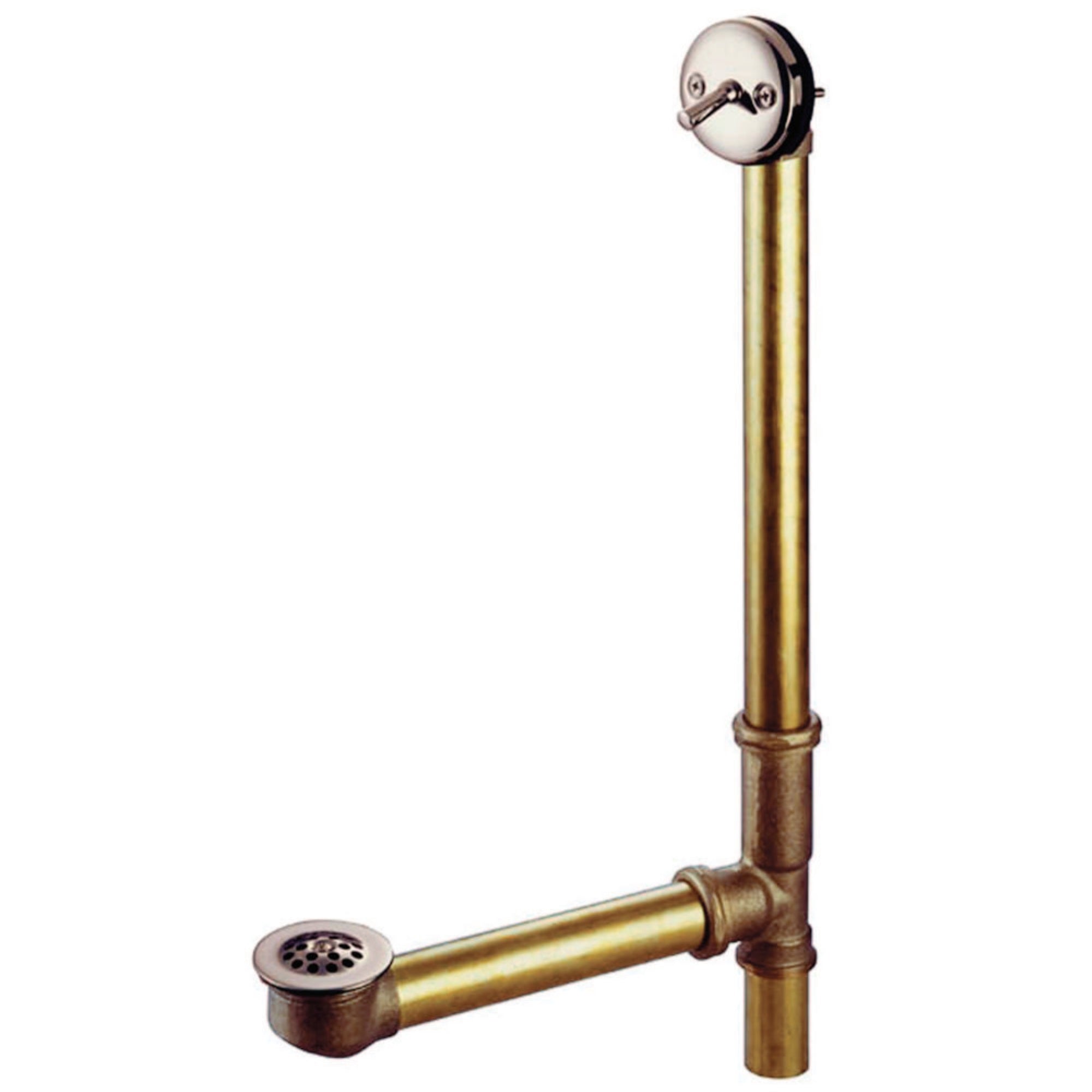 Kingston Brass Dtl1168 16'' Trip Lever Waste And Overflow Drain, Brushed Nickel