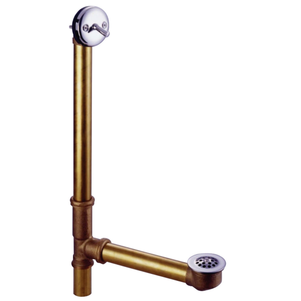 Kingston Brass Dtl1181 Bath Tub Drain With Overflow, Polished Chrome