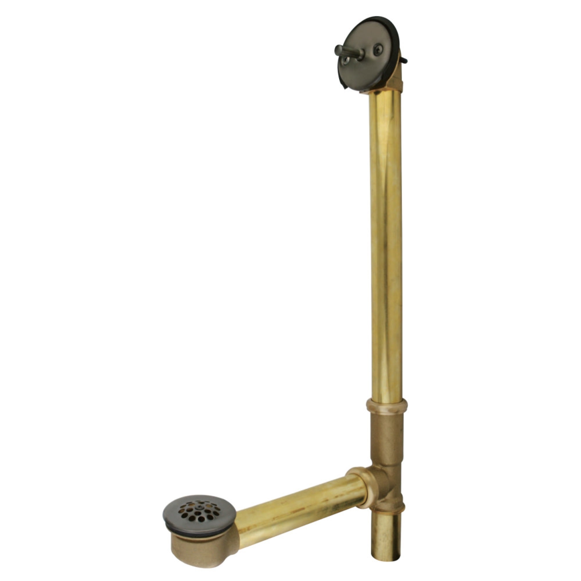 Kingston Brass Dtl1185 Made To Match 18'' Trip Lever Waste & Overflow With Grid, Oil Rubbed Bronze
