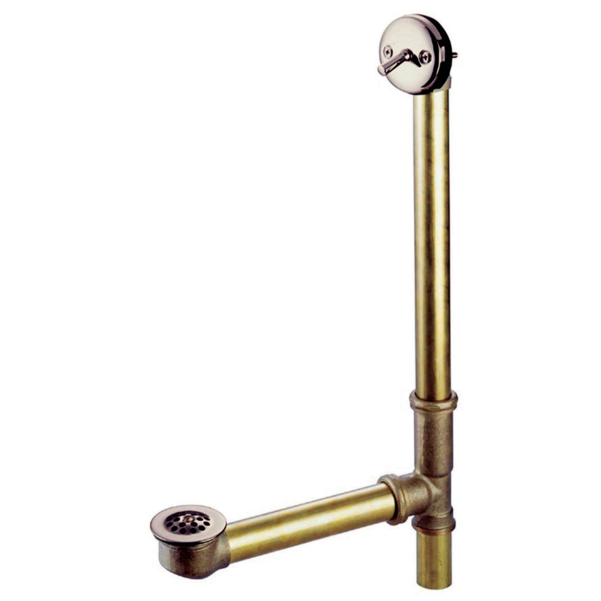 Kingston Brass Dtl1188 Bath Tub Drain With Overflow, Brushed Nickel