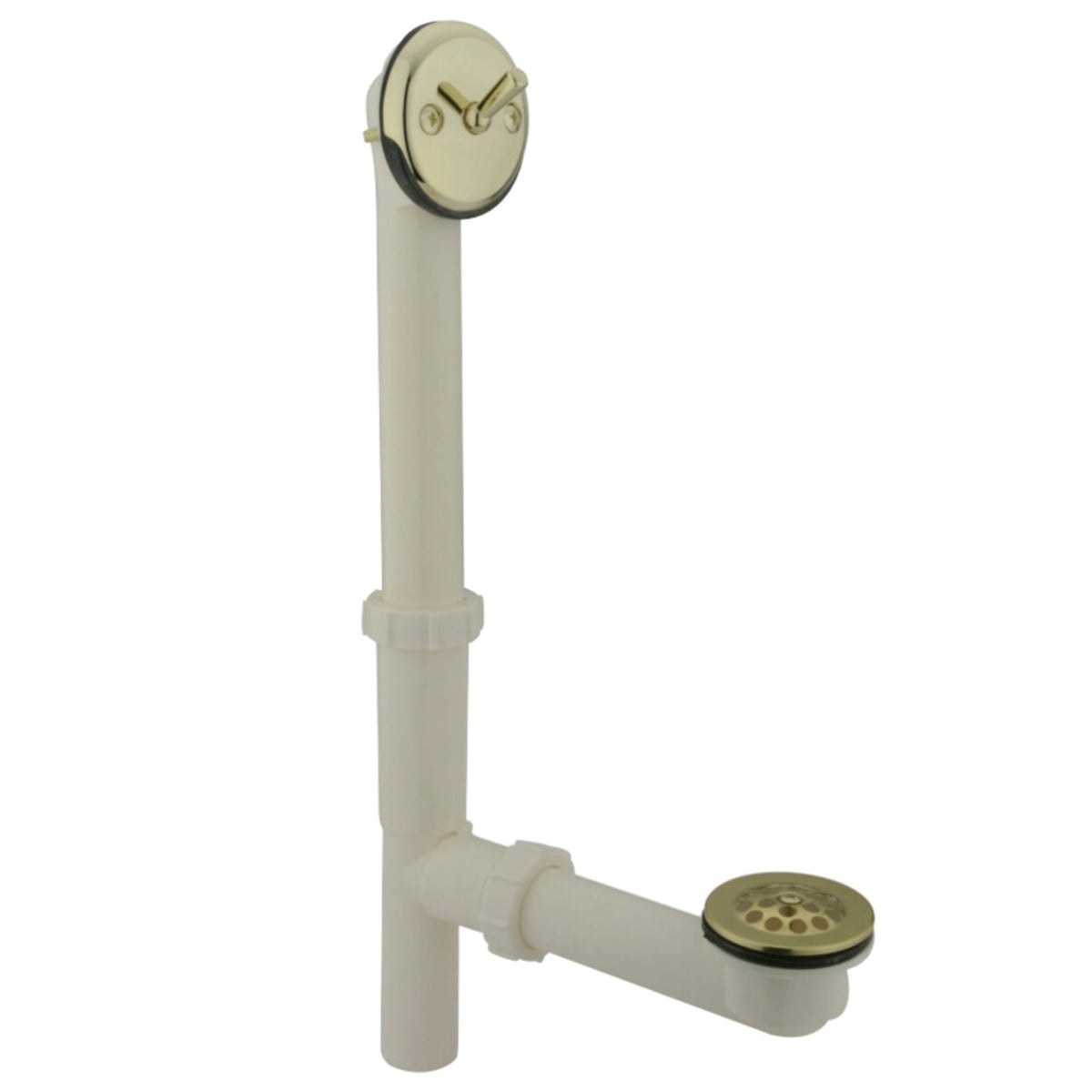 Kingston Brass Dtla1162 Bath Tub Drain With Overflow, Polished Brass
