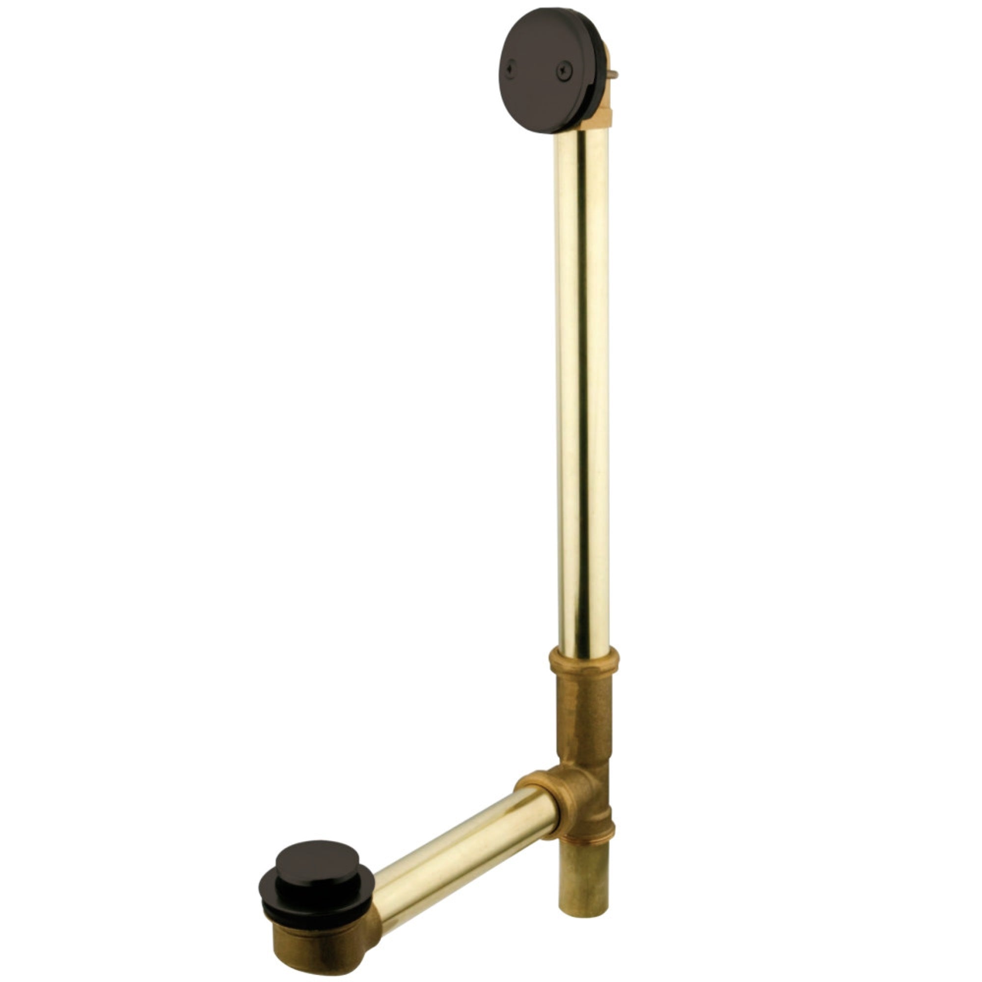 Kingston Brass Dtt2185 18 In. Tub Waste And Overflow With Tip Toe Drain, Oil Rubbed Bronze