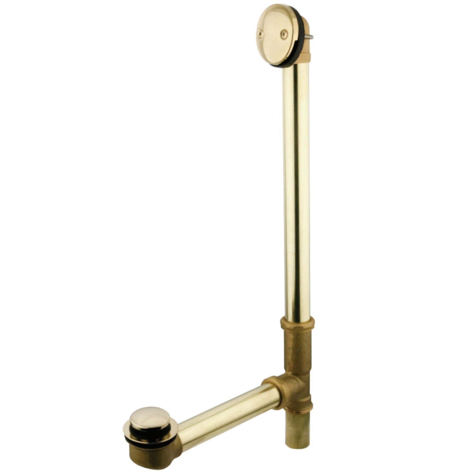 Kingston Brass Dtt2202 Tip-Toe Bath Tub Drain With Overflow, Polished Brass