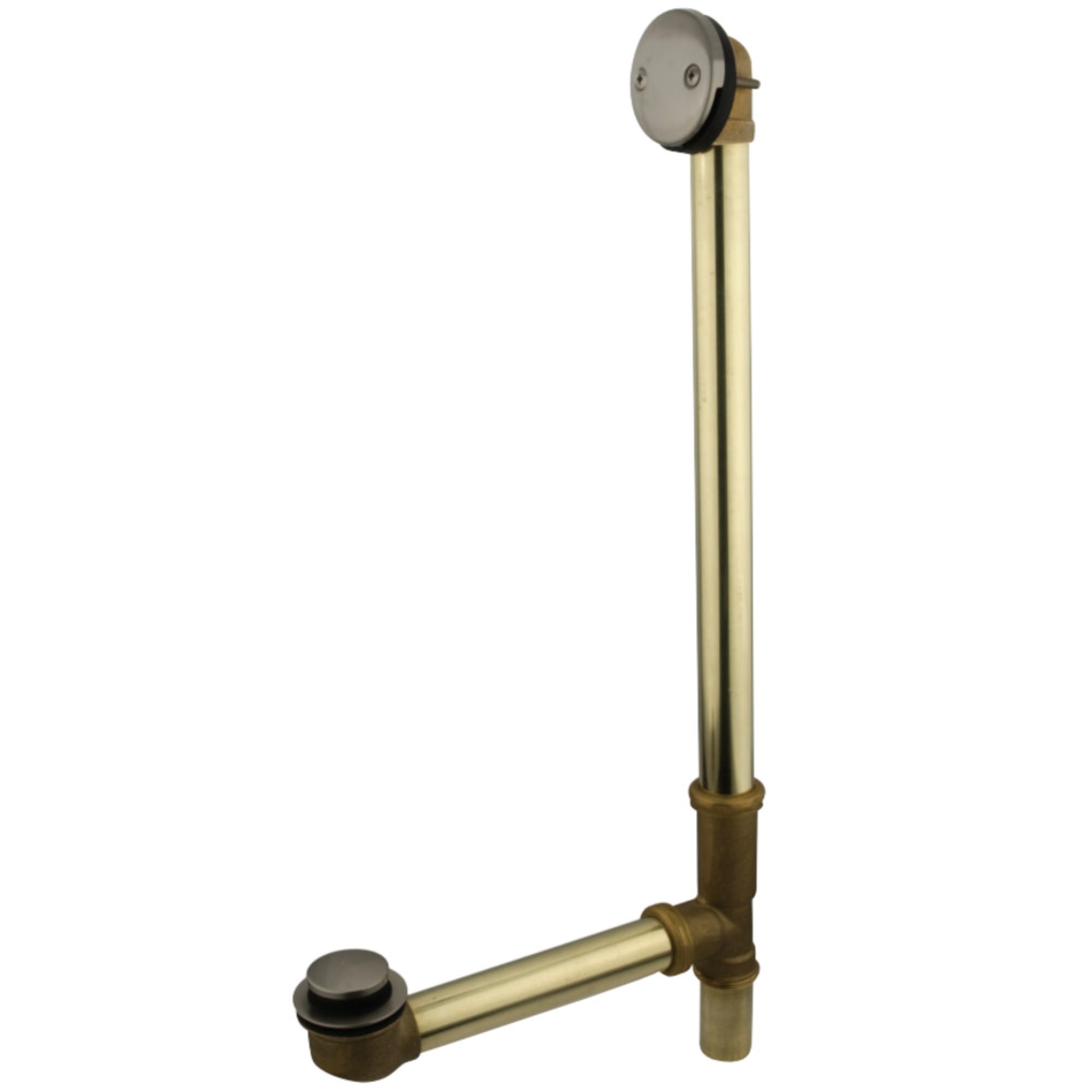 Kingston Brass Dtt2208 Tip-Toe Bath Tub Drain With Overflow, Brushed Nickel