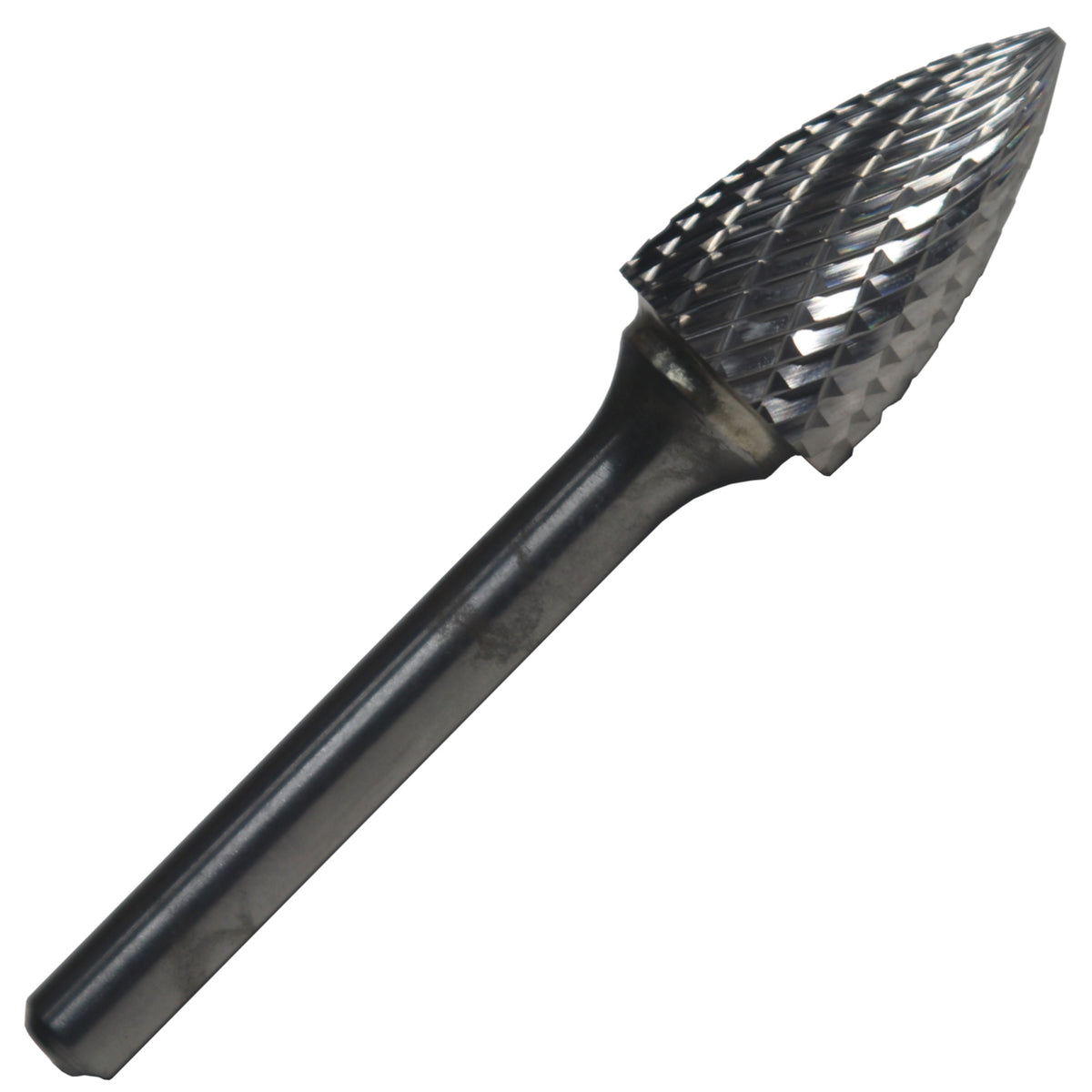 Sg3 3/8'' X 3/4'' Tree Pointed End Carbide Burr 1/4 Shank, Dulsg3