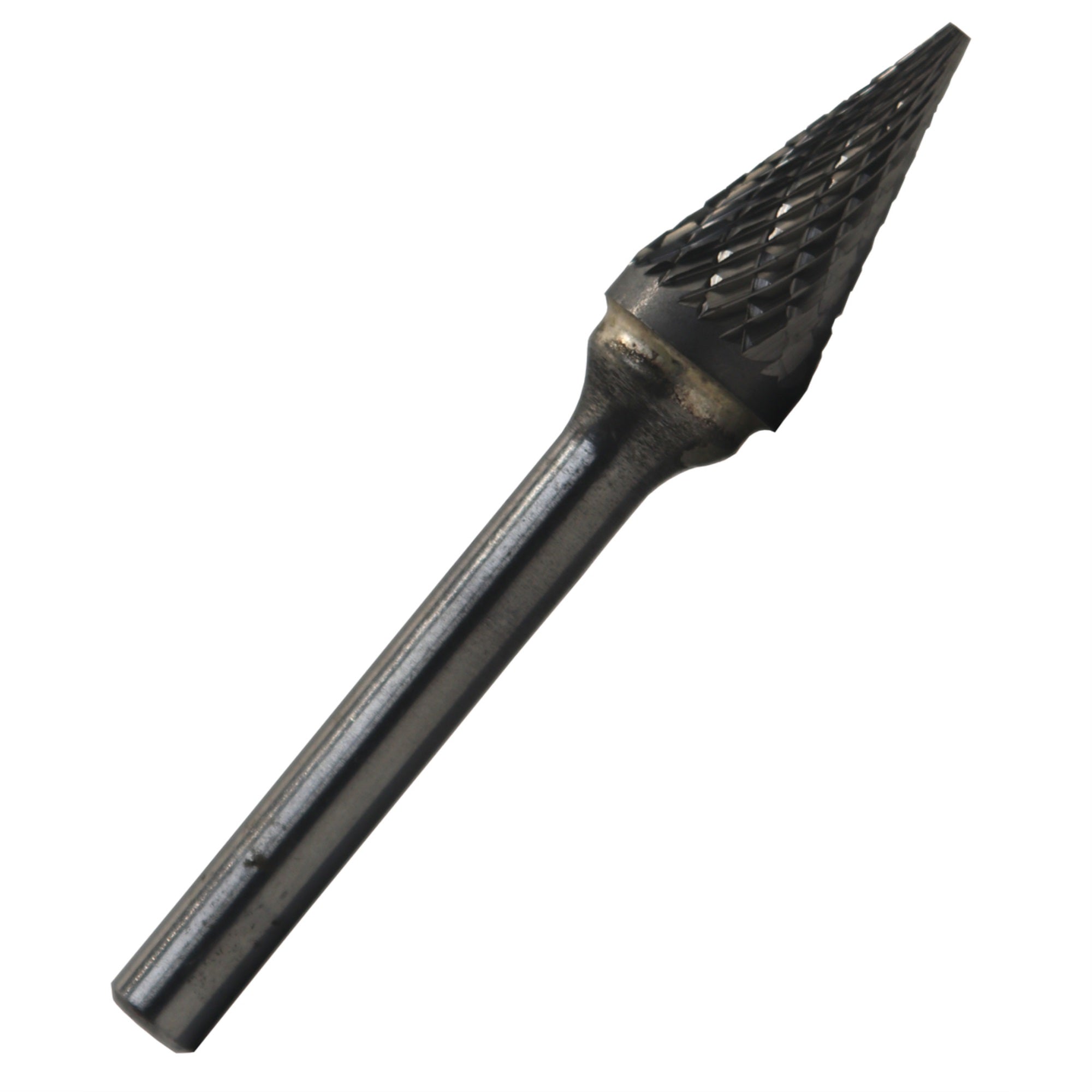 Sm6 5/8'' X 1'' Cone Pointed End Carbide Burr 1/4'' Shank, Dulsm6
