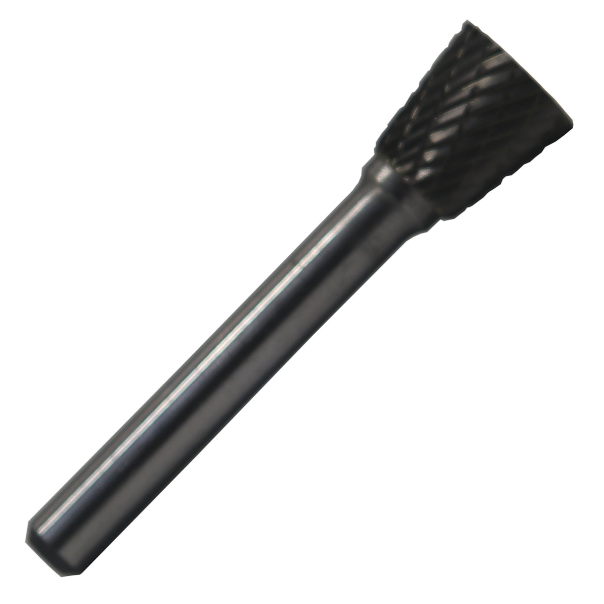 Sn2 3/8'' X 3/8'' Inverted Cone Carbide Burr 1/4'' Shank, Dulsn2