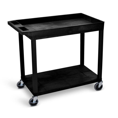 Luxor Black Ec12 18X32 Cart 1 Tub/ 1 Flat Shelf