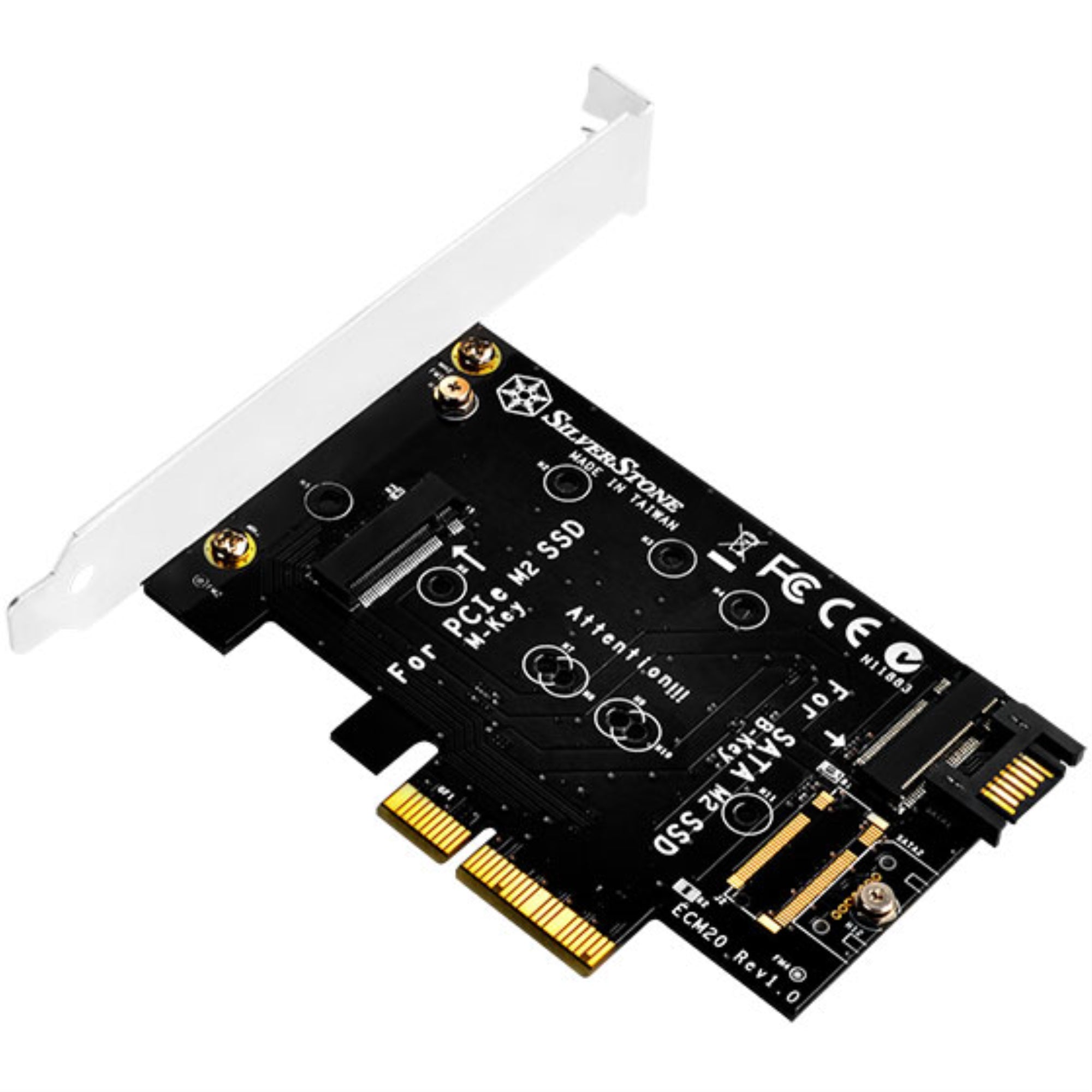 Ngff M.2 Ssd M-Key To Pcie 4X & B-Key To Sata 6G Adapter