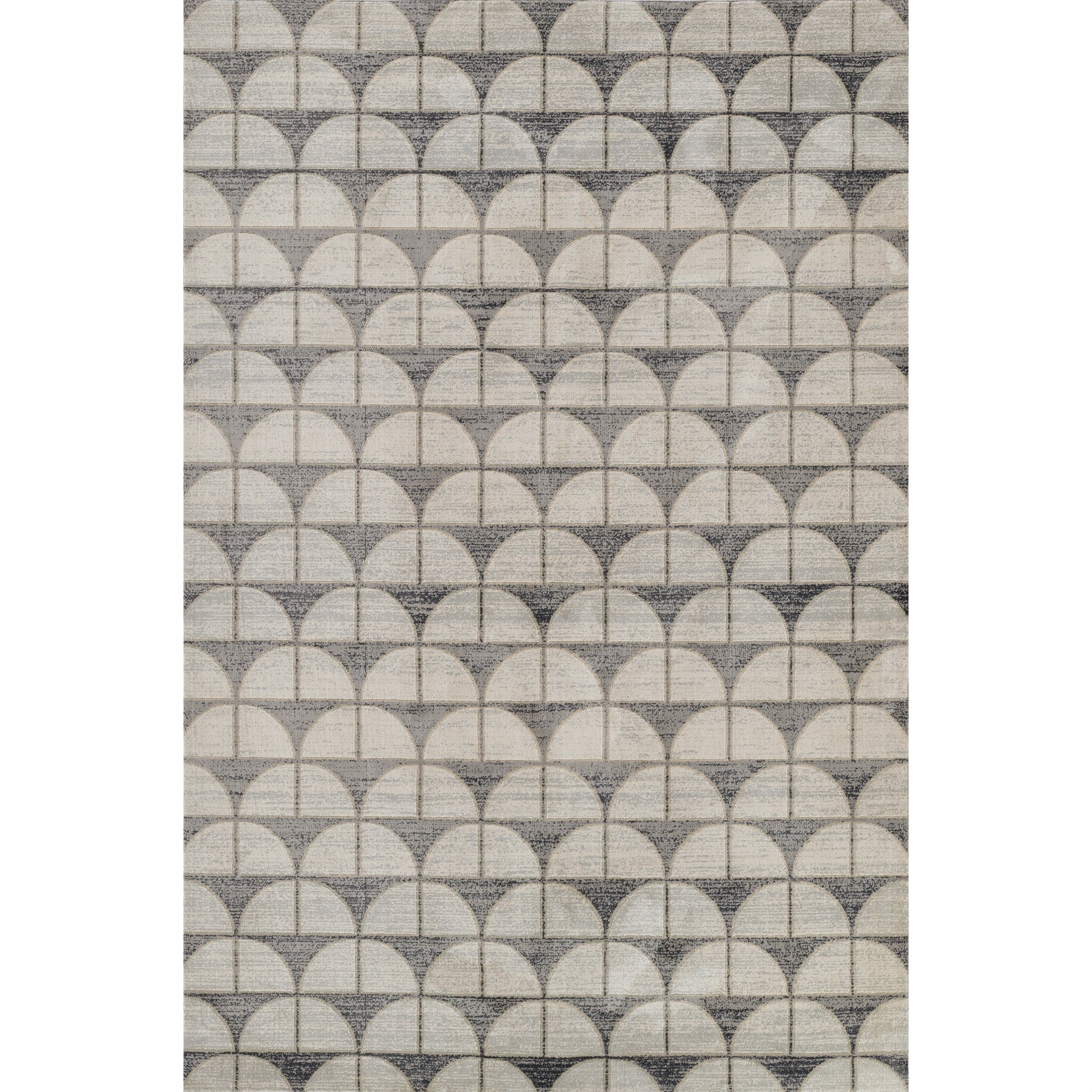 Momeni Edition Geometric Polyester Charcoal Area Rug, 1'10'' X 2'10'' Sized Rug For Entry Way, Bathroom, And Kitchen