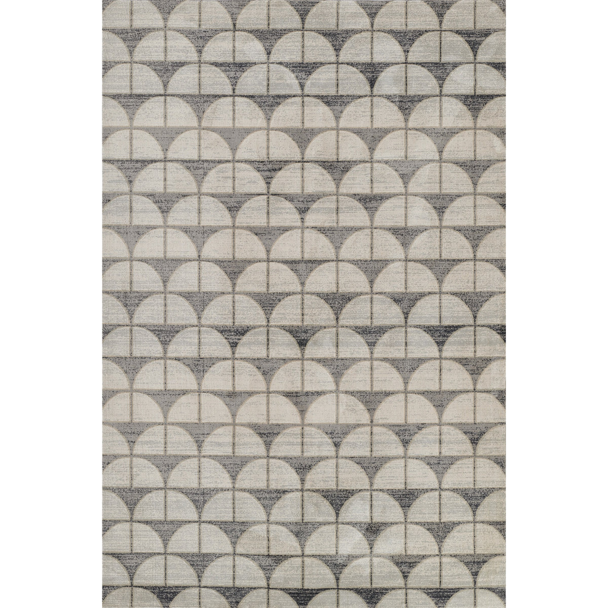 Momeni Edition Geometric Polyester Charcoal Area Rug, 1'10'' X 2'10'' Sized Rug For Entry Way, Bathroom, And Kitchen