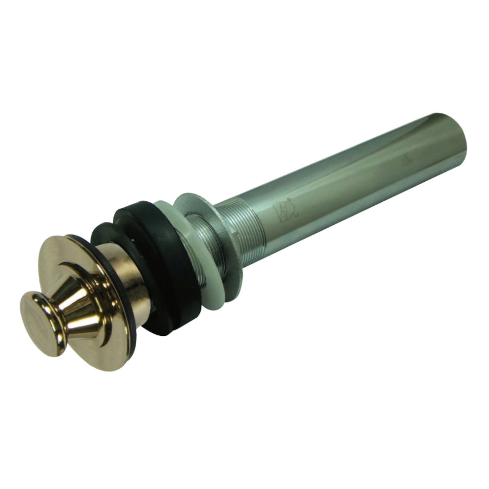 Kingston Brass Ev3002 Lift And Turn Sink Drain Without Overflow, 17 Gauge, Polished Brass