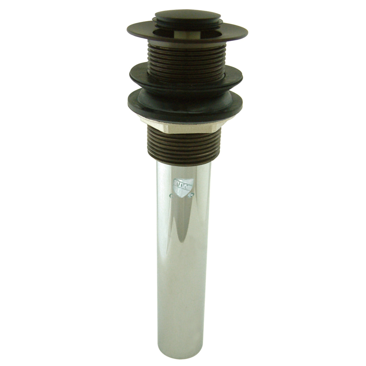 Kingston Brass Ev8005 Push Pop-Up Drain Without Overflow Hole, 22 Gauge, Oil Rubbed Bronze