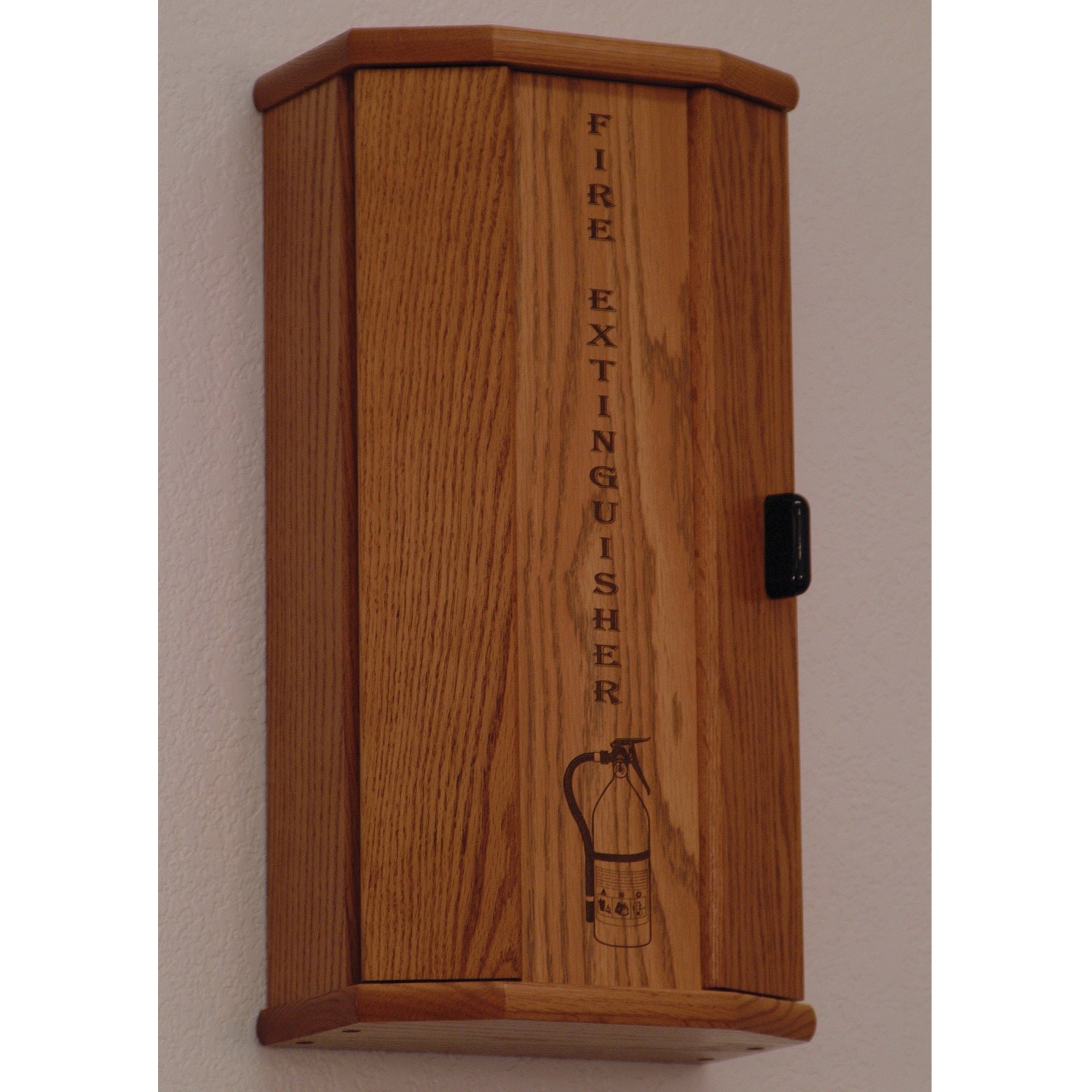Wooden Mallet Fire Extinguisher Cabinet, 5 Lb. Capacity, Medium Oak
