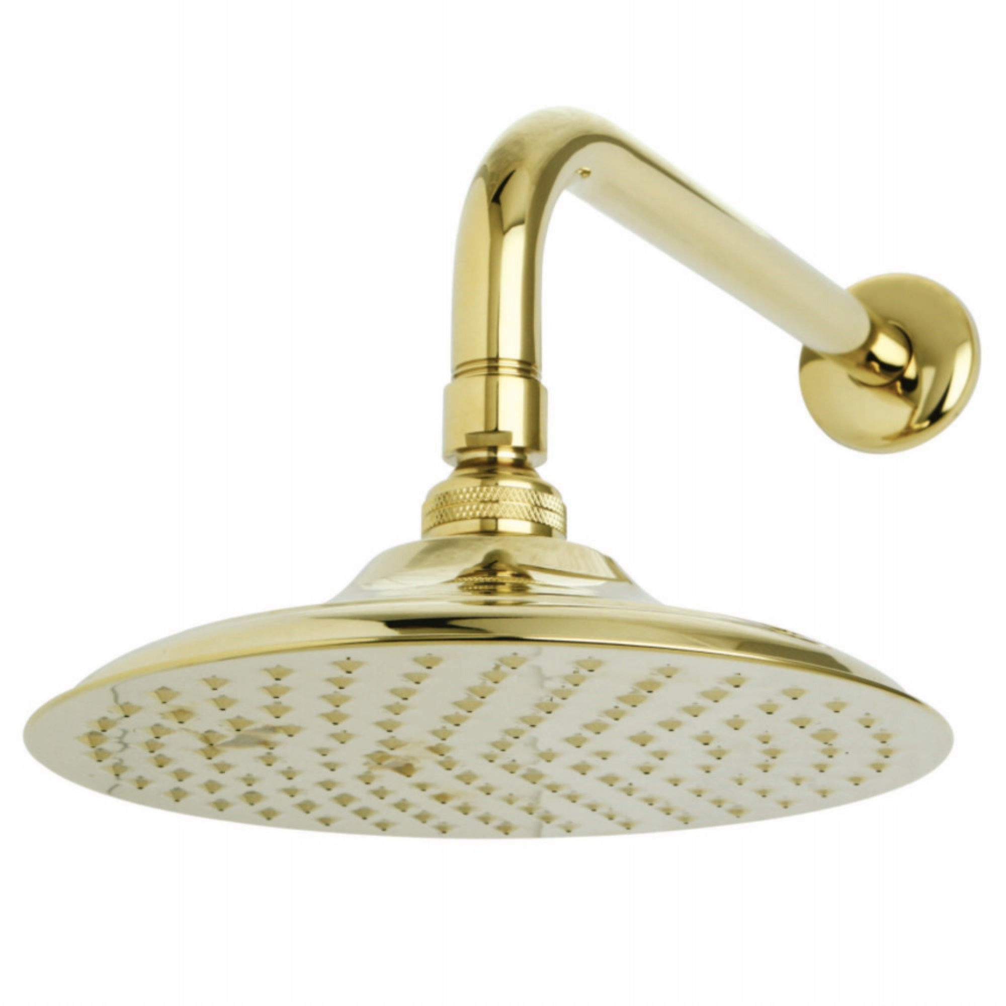 Kingston Brass K136A2Ck Victorian 8 In. Brass Showerhead With 12 In. Shower Arm, Polished Brass