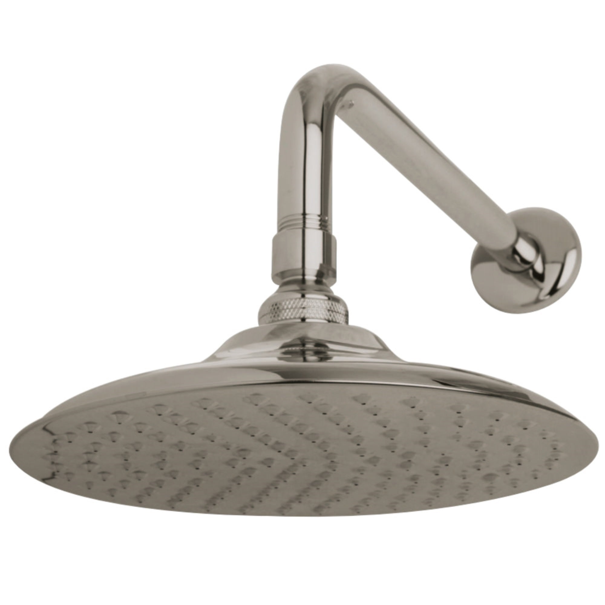 Kingston Brass K136A8Ck Victorian 8 In. Brass Showerhead With 12 In. Shower Arm, Brushed Nickel