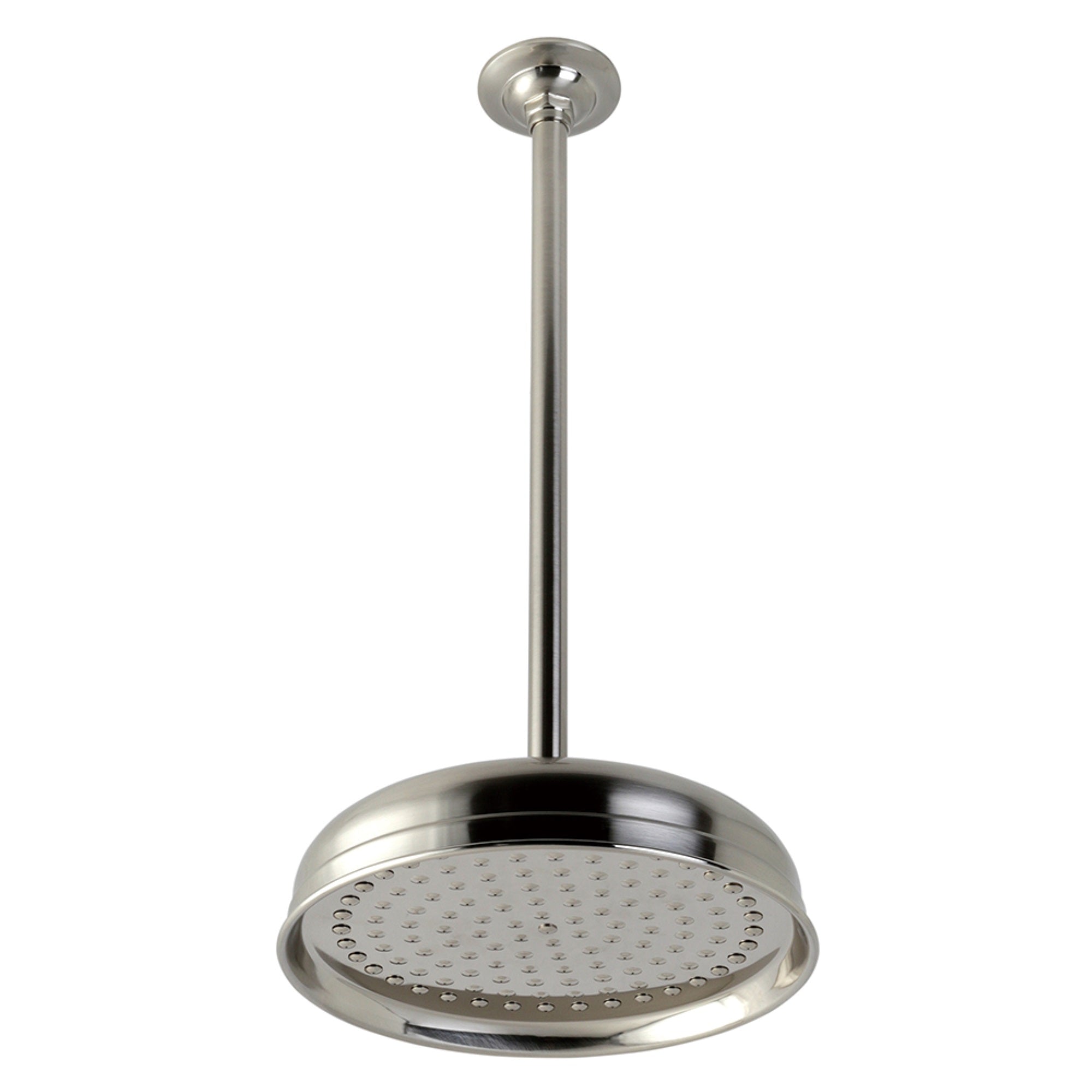 Kingston Brass K225K28 10'' Showerhead With 17'' Ceiling Mounted Shower Arm, Brushed Nickel