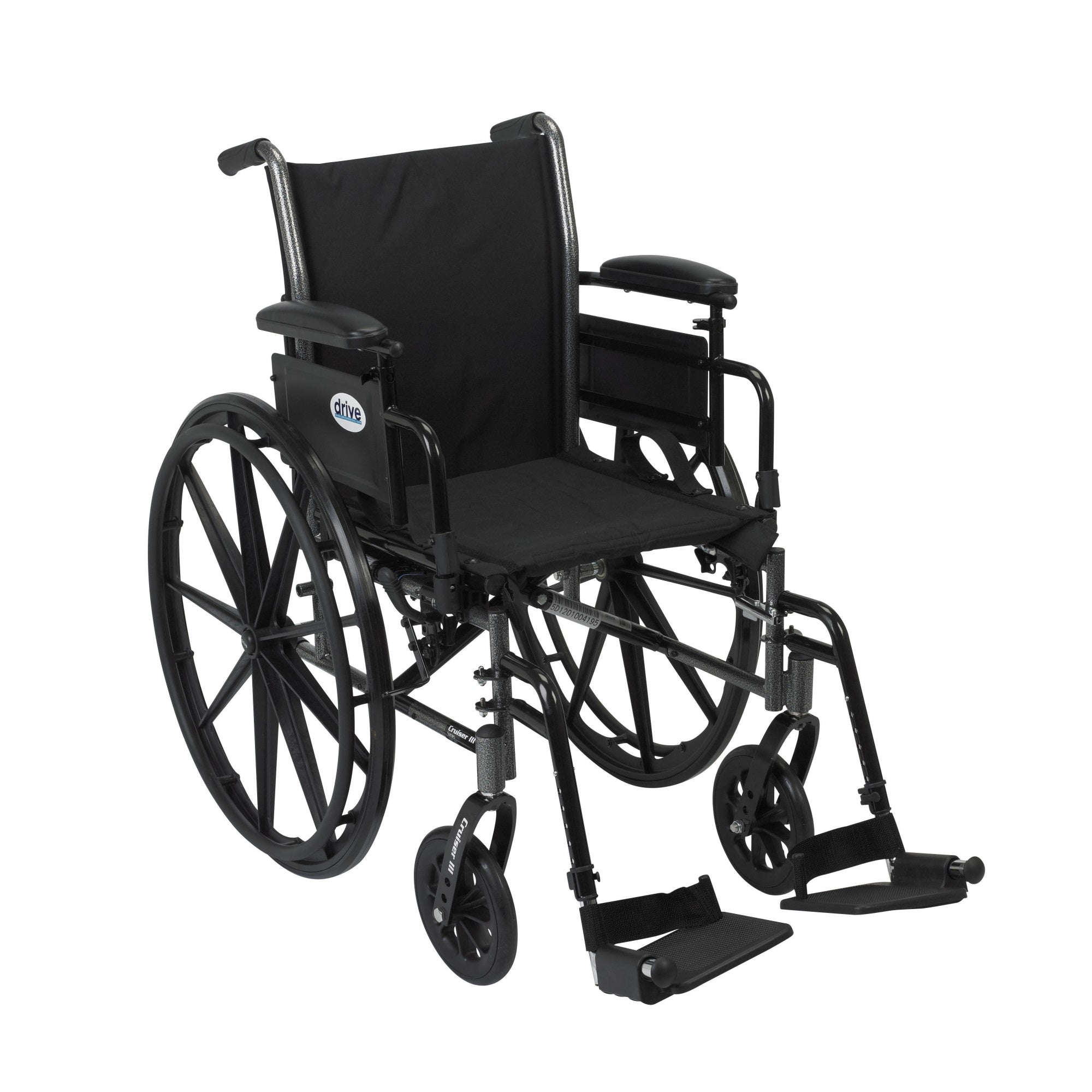 Cruiser Iii Light Weight Wheelchair With Flip Back Removable Arms, Adjustable Height Desk Arms, Swing Away Footrests, 16''