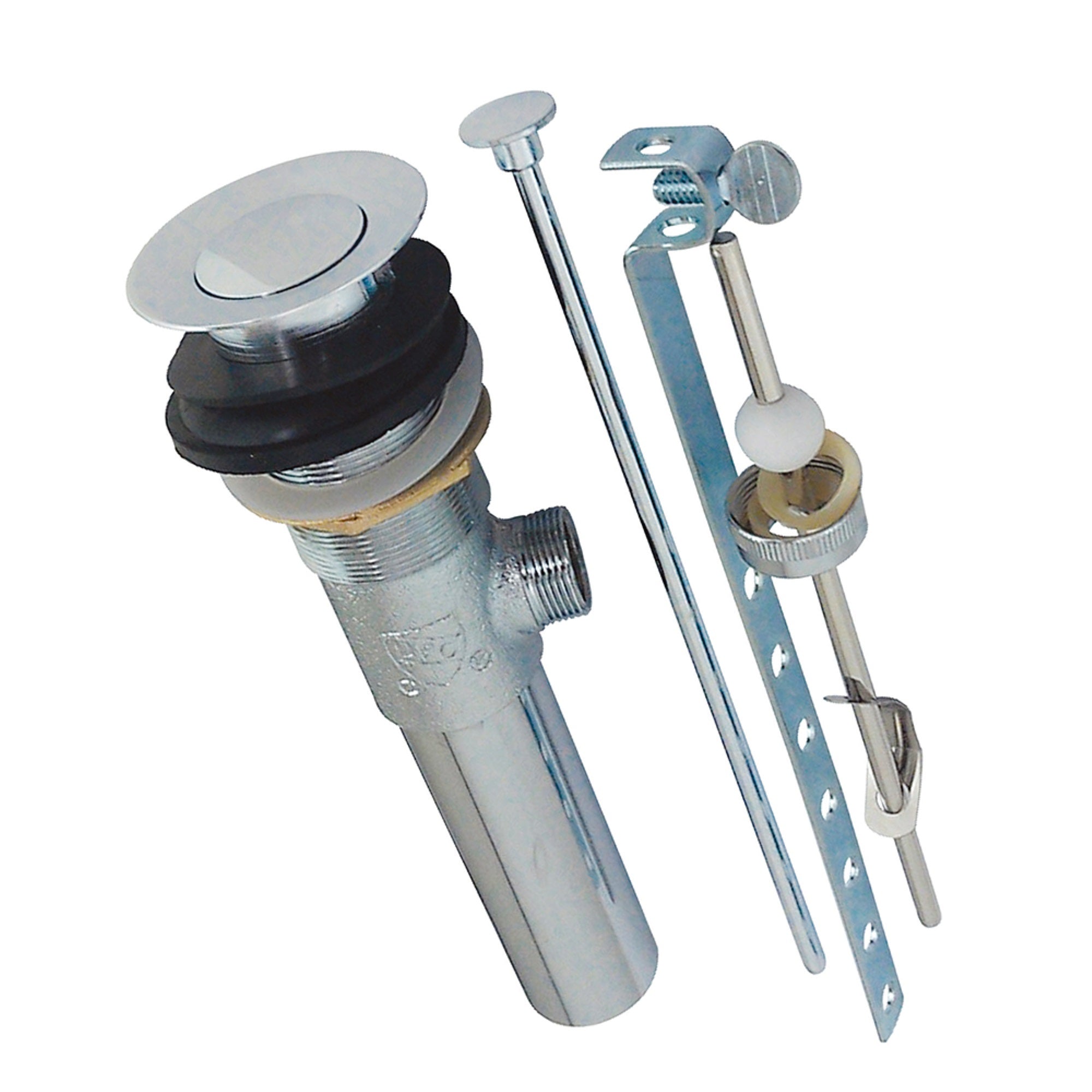 Kingston Brass Kb1001 Brass Pop-Up Drain With Overflow Hole, 22 Gauge, Polished Chrome