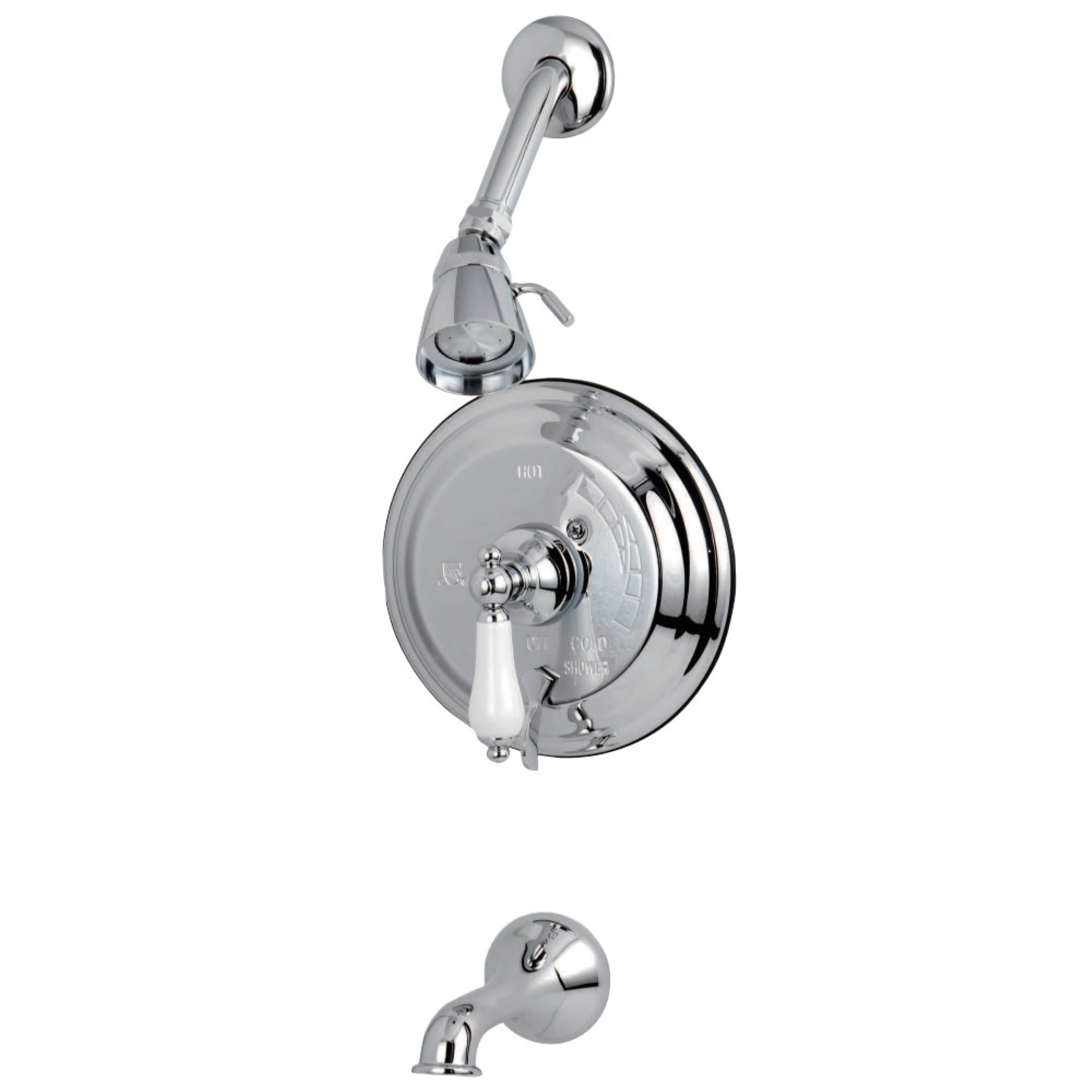 Kingston Brass Kb36310Pl Restoration Tub & Shower Faucet, Polished Chrome