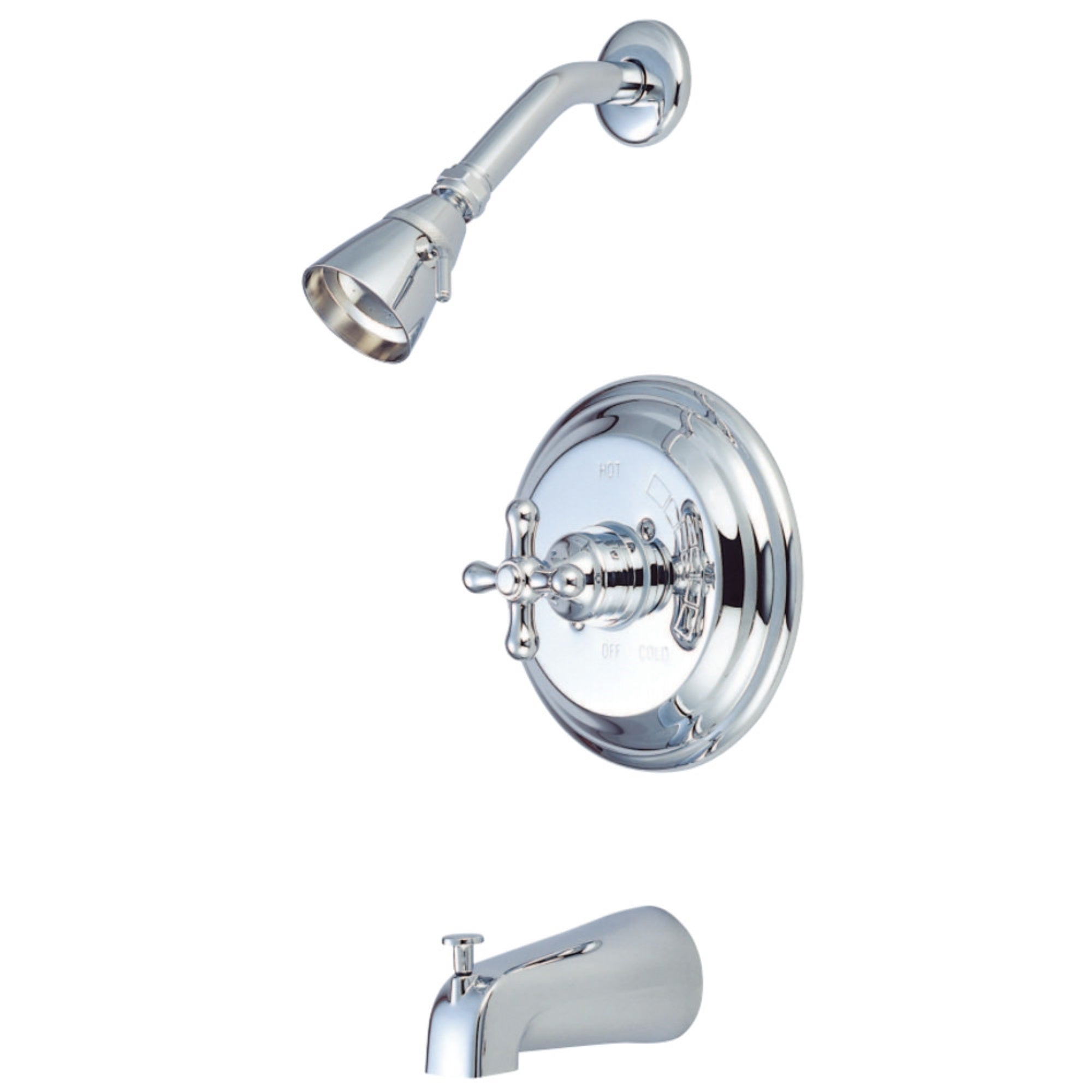 Kingston Brass Kb3631Ax Restoration Tub & Shower Faucet, Polished Chrome