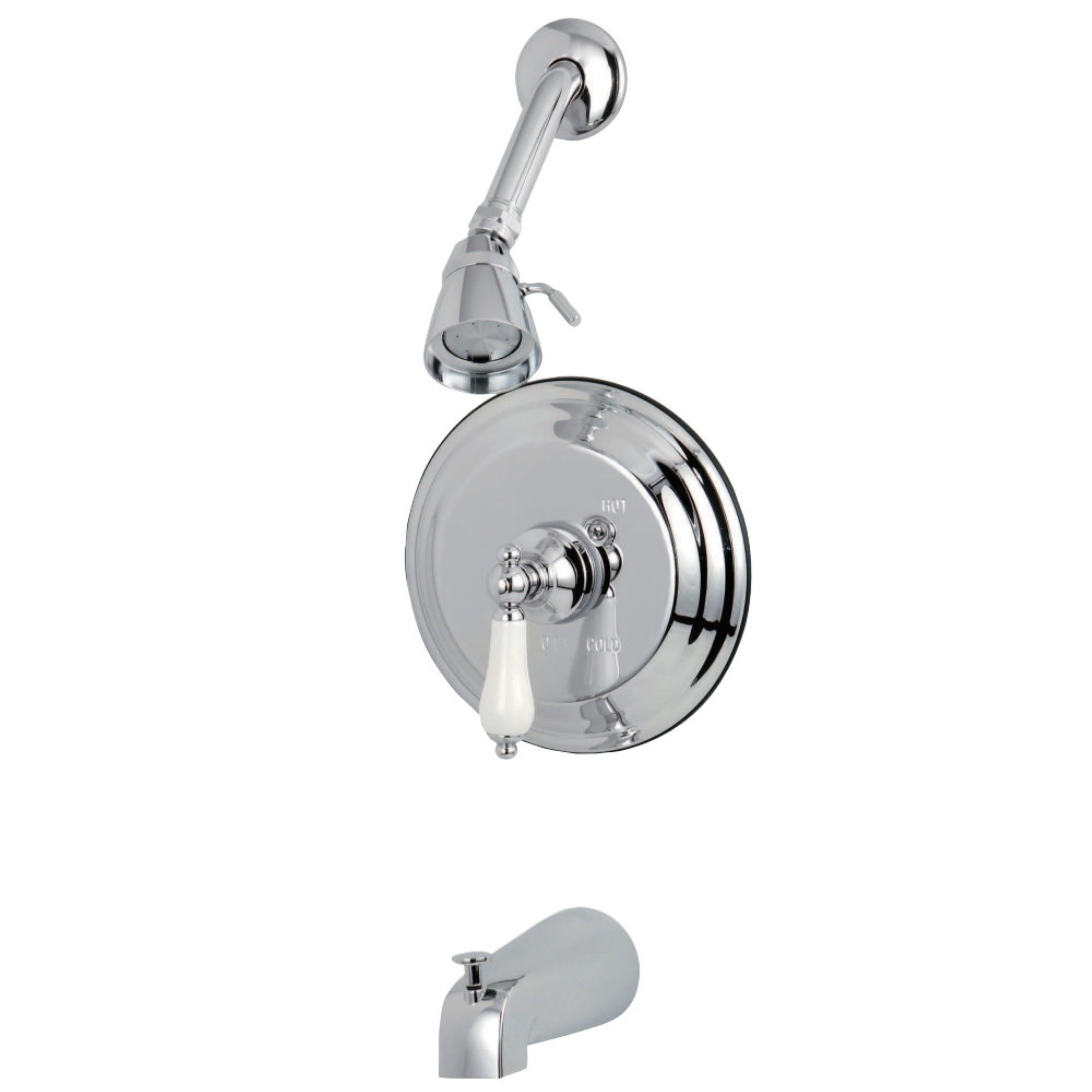 Kingston Brass Kb3631Pl Restoration Tub & Shower Faucet, Polished Chrome