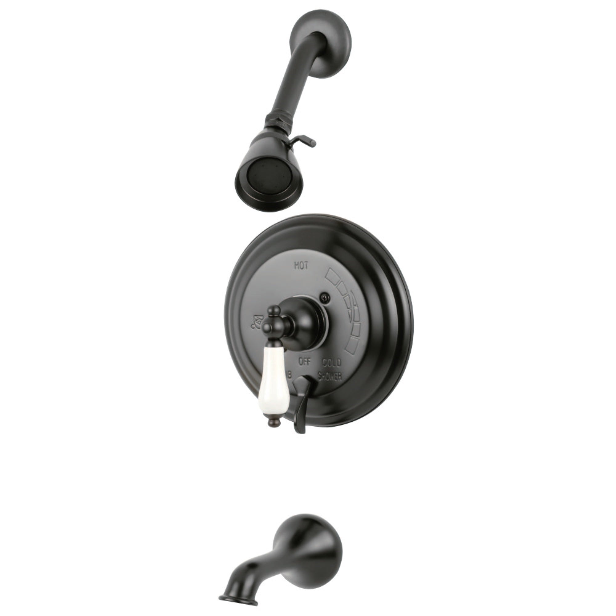 Kingston Brass Kb36350Pl Restoration Tub & Shower Faucet, Oil Rubbed Bronze
