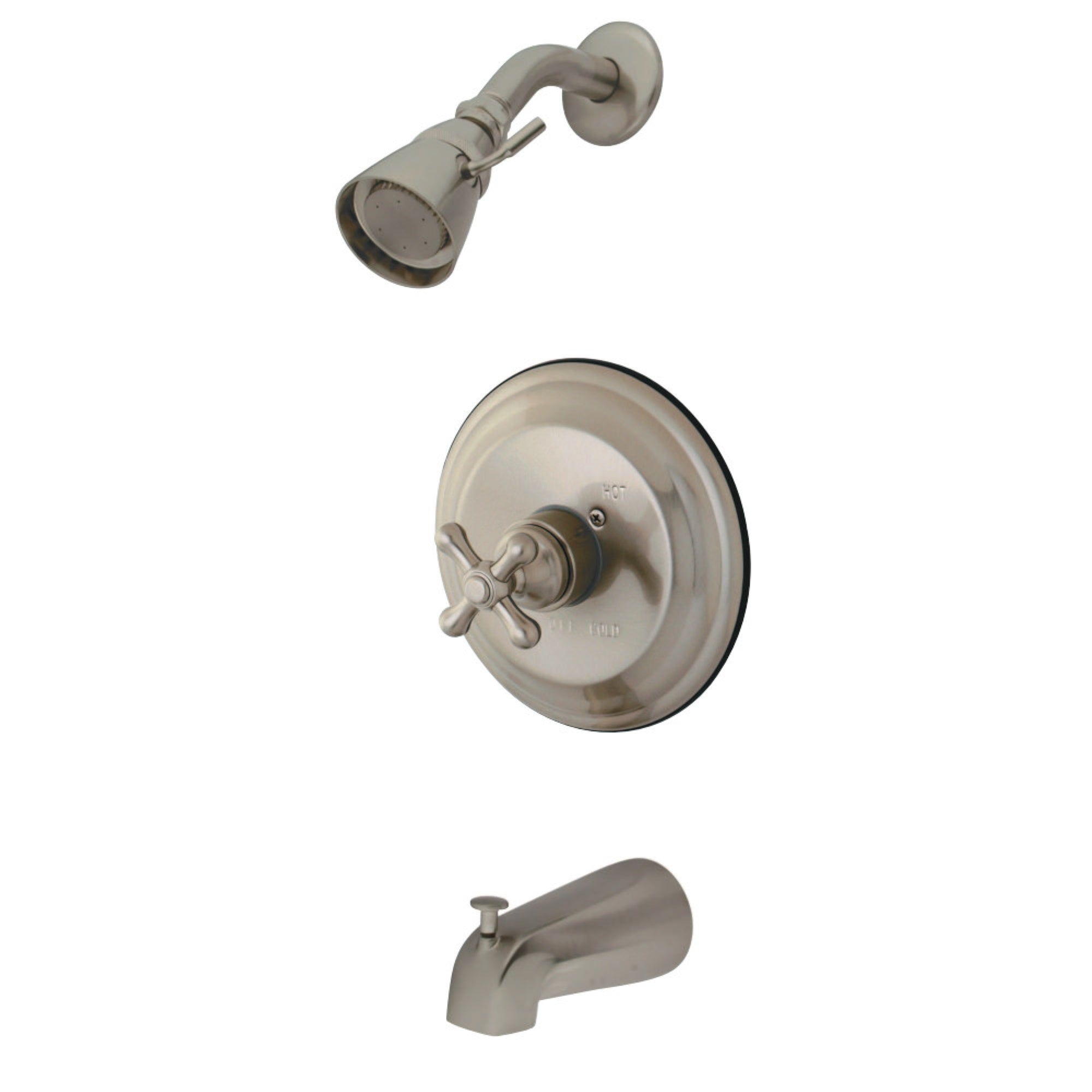 Kingston Brass Kb3638Ax Restoration Tub & Shower Faucet, Brushed Nickel