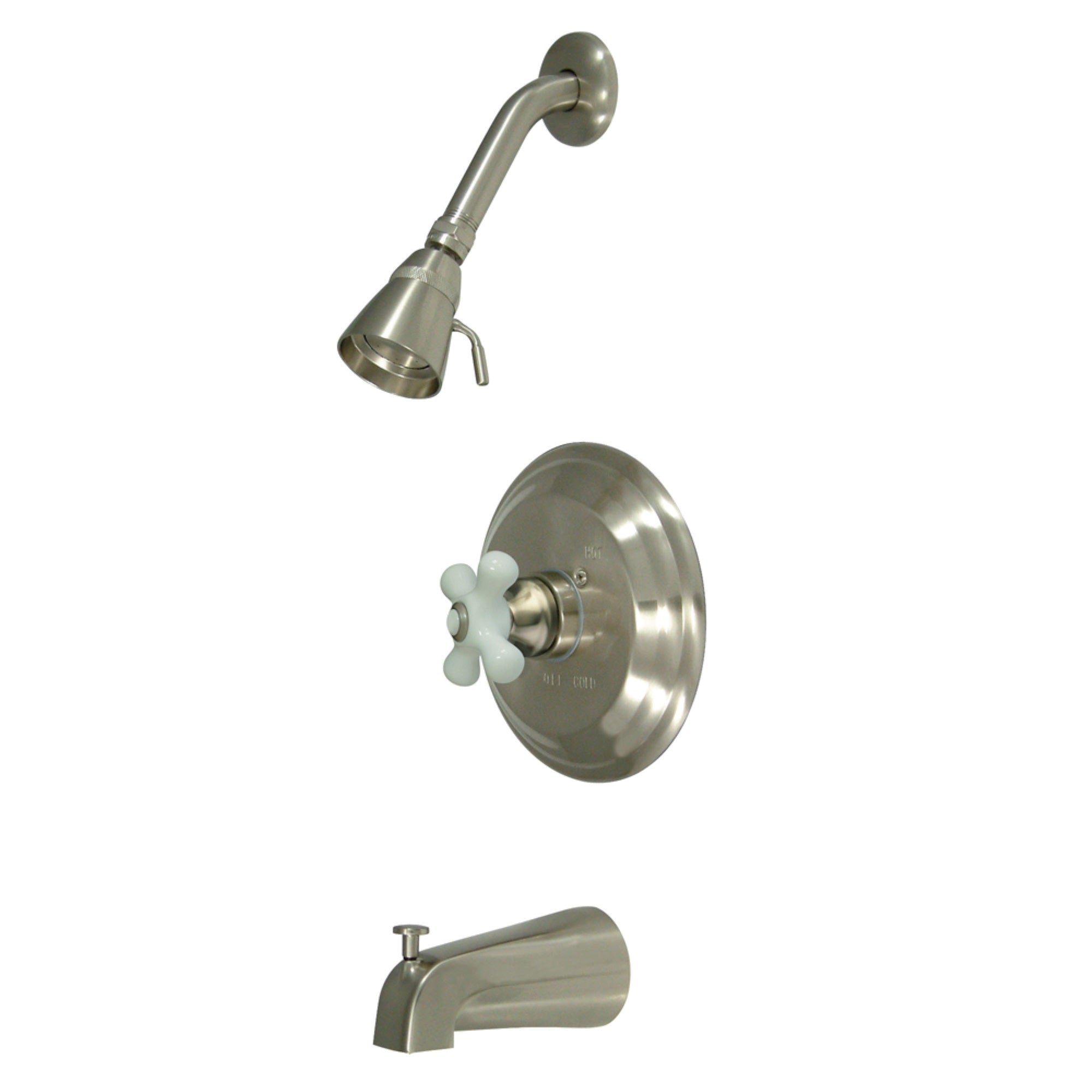 Kingston Brass Kb3638Px Restoration Tub & Shower Faucet, Brushed Nickel