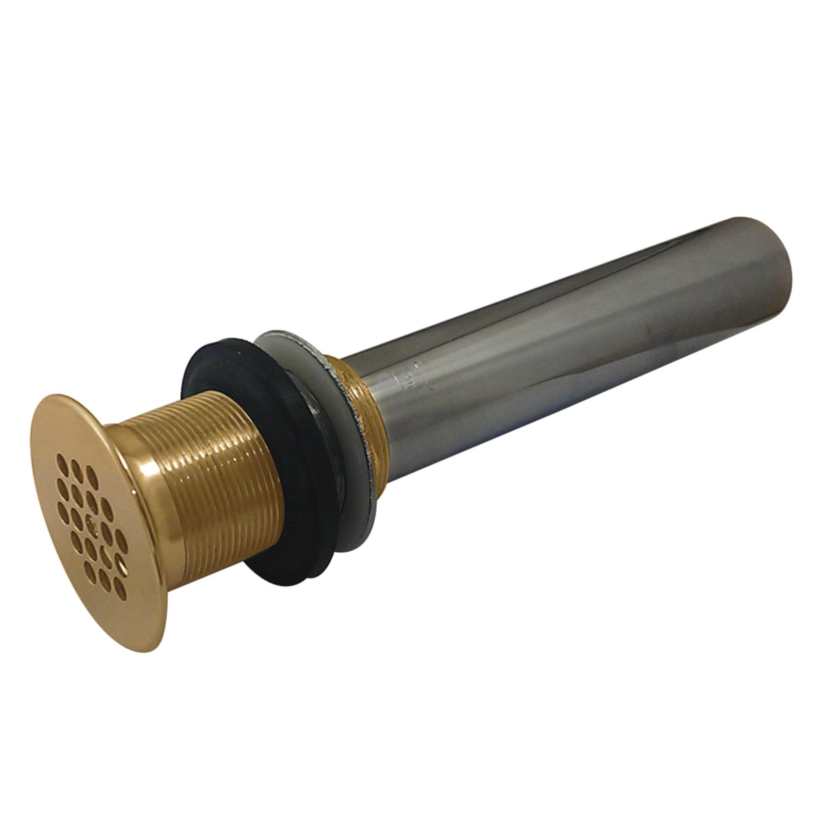 Kingston Brass Kb4002 19-Hole Grid Drain Without Overflow, 17 Gauge, Polished Brass