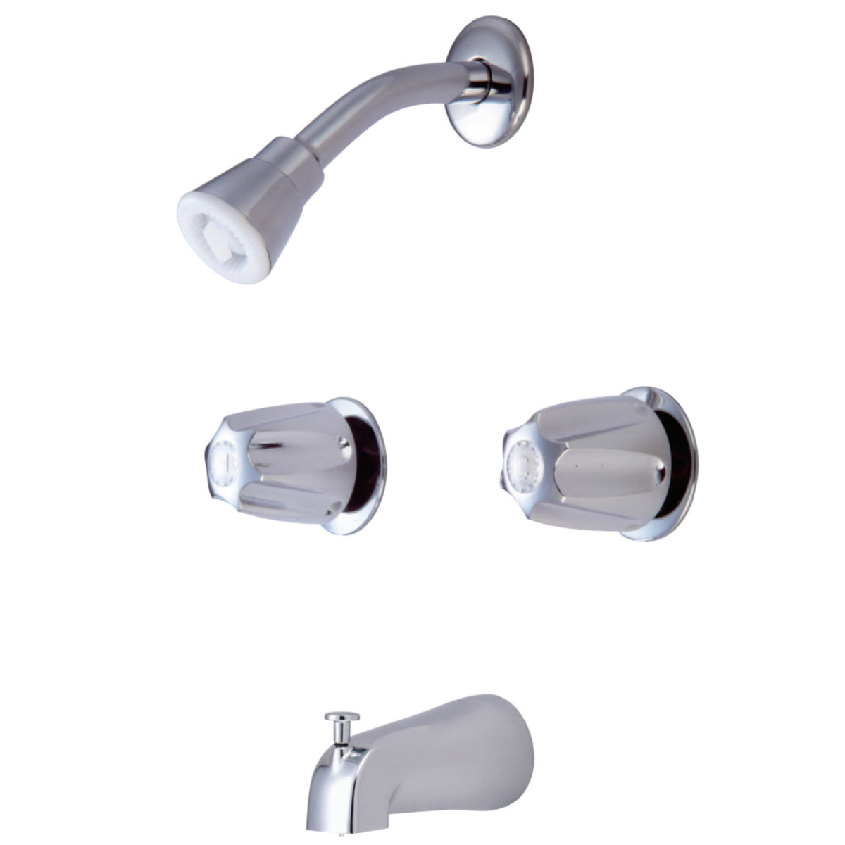 Kingston Brass Kf112 Generic Twin Handle 8'' Center Tub & Shower Valve, Polished Chrome