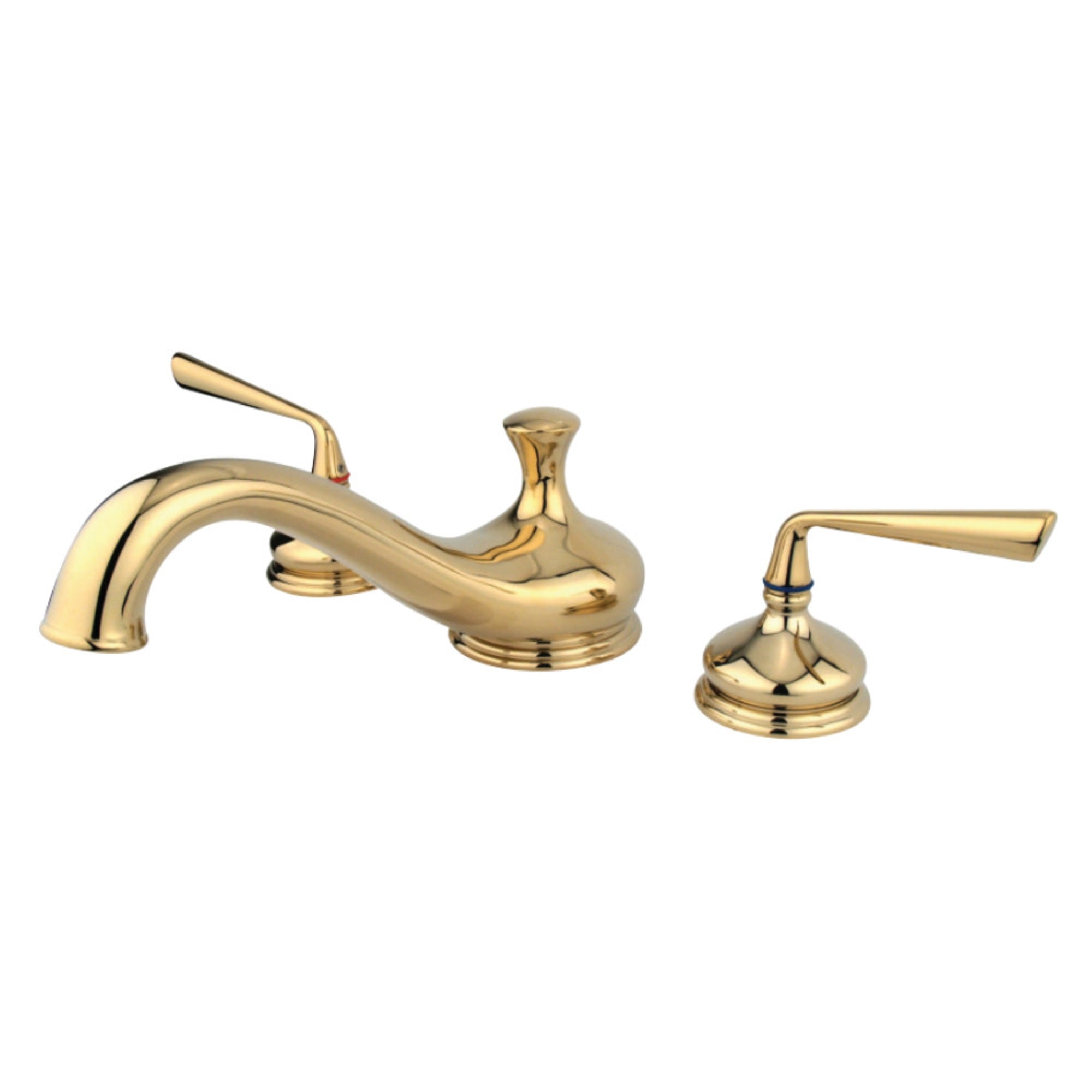 Kingston Brass Ks3332Zl Silver Sage Roman Tub Faucet, Polished Brass
