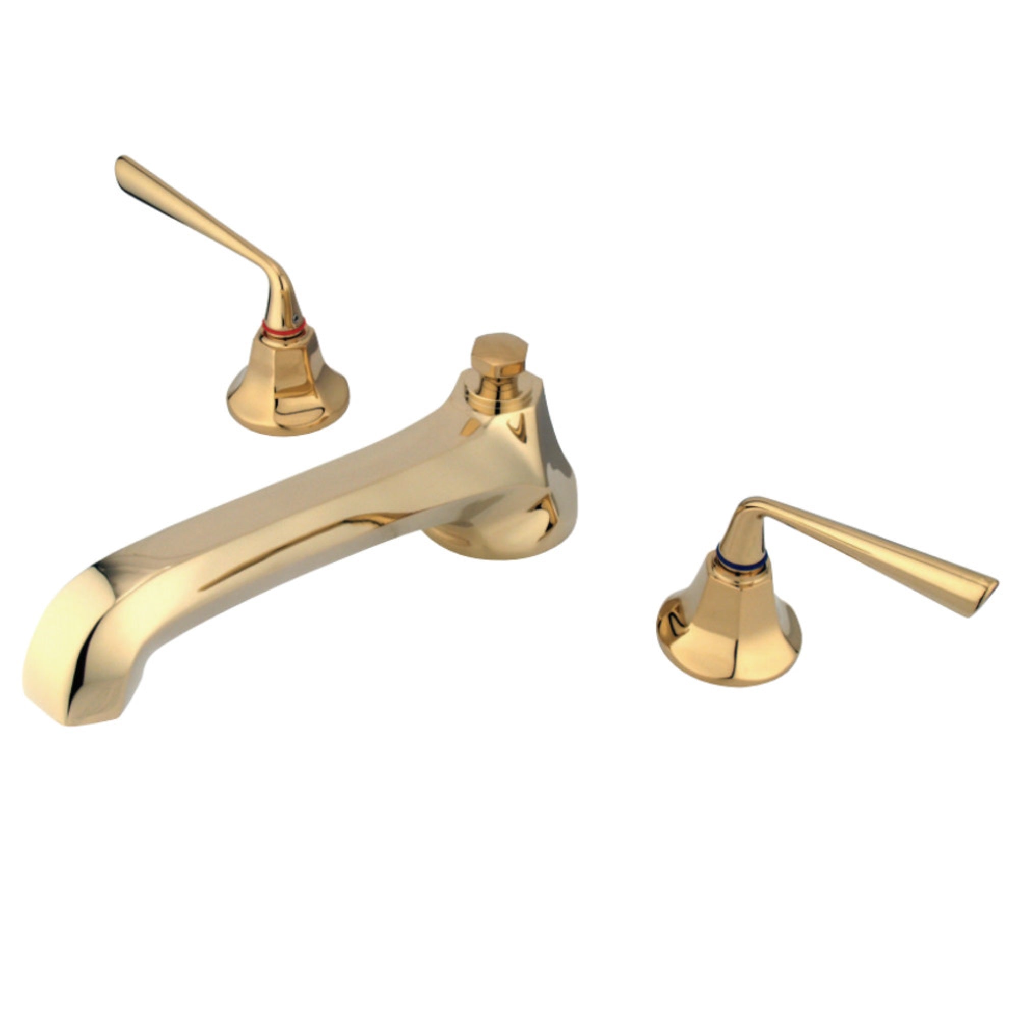 Kingston Brass Ks4302Zl Silver Sage Roman Tub Faucet, Polished Brass