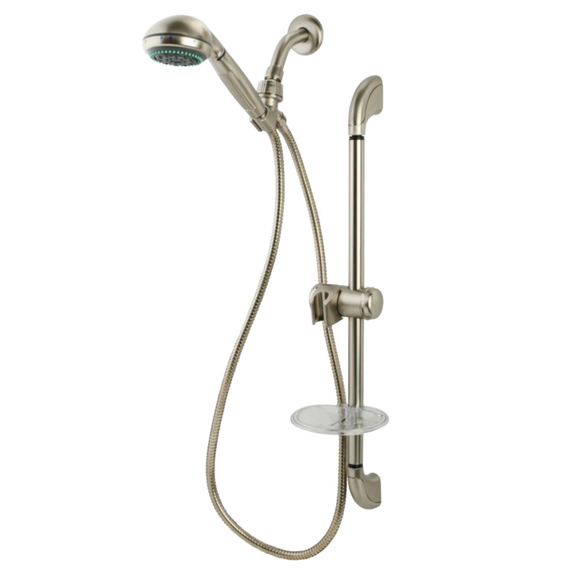 Kingston Brass Ksx2528Sbb Hand Shower Combo With Slide Bar Kit, Brushed Nickel