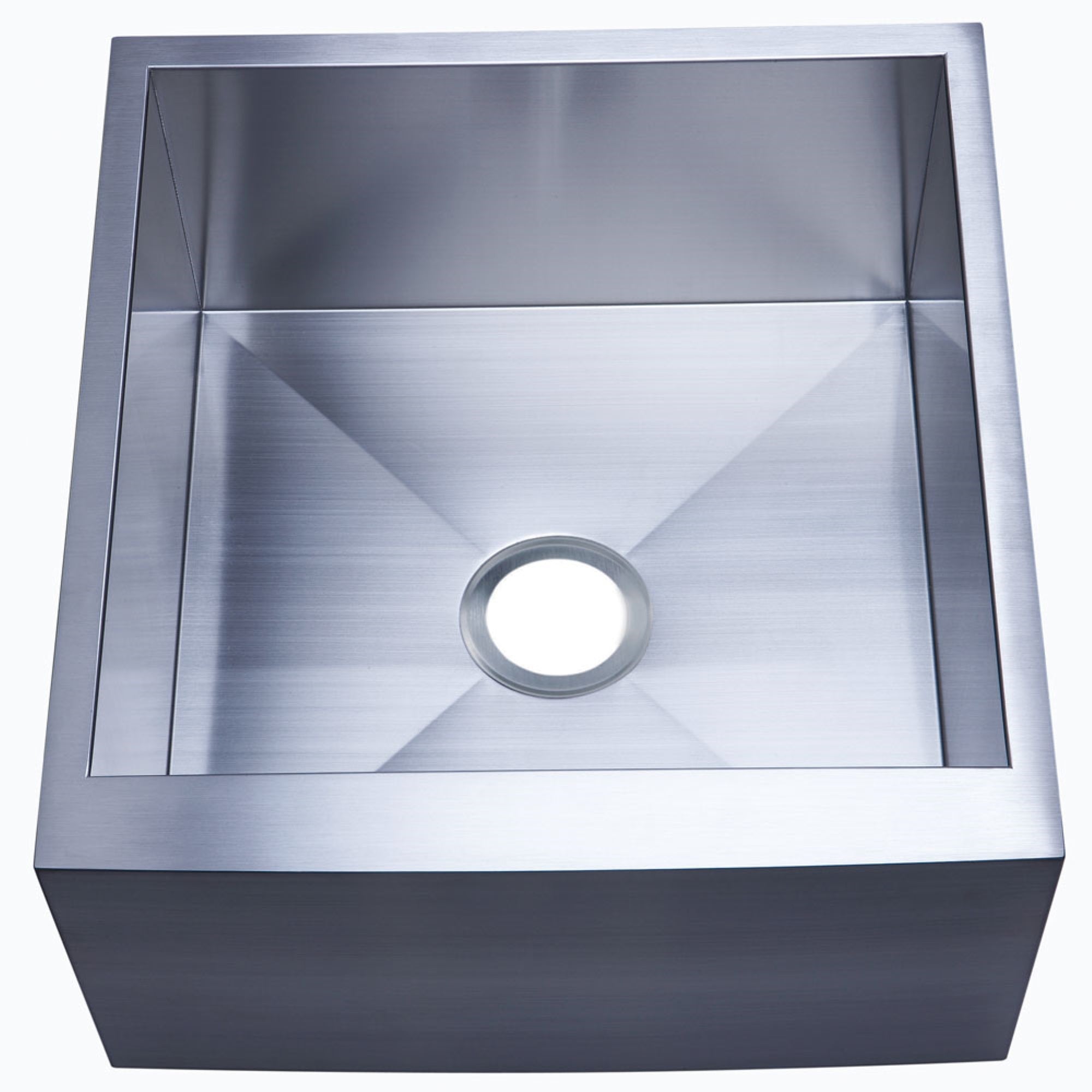 Gourmetier Kuf212110Bn Apron Front Farmhouse Single Bowl Kitchen Sink, Brushed