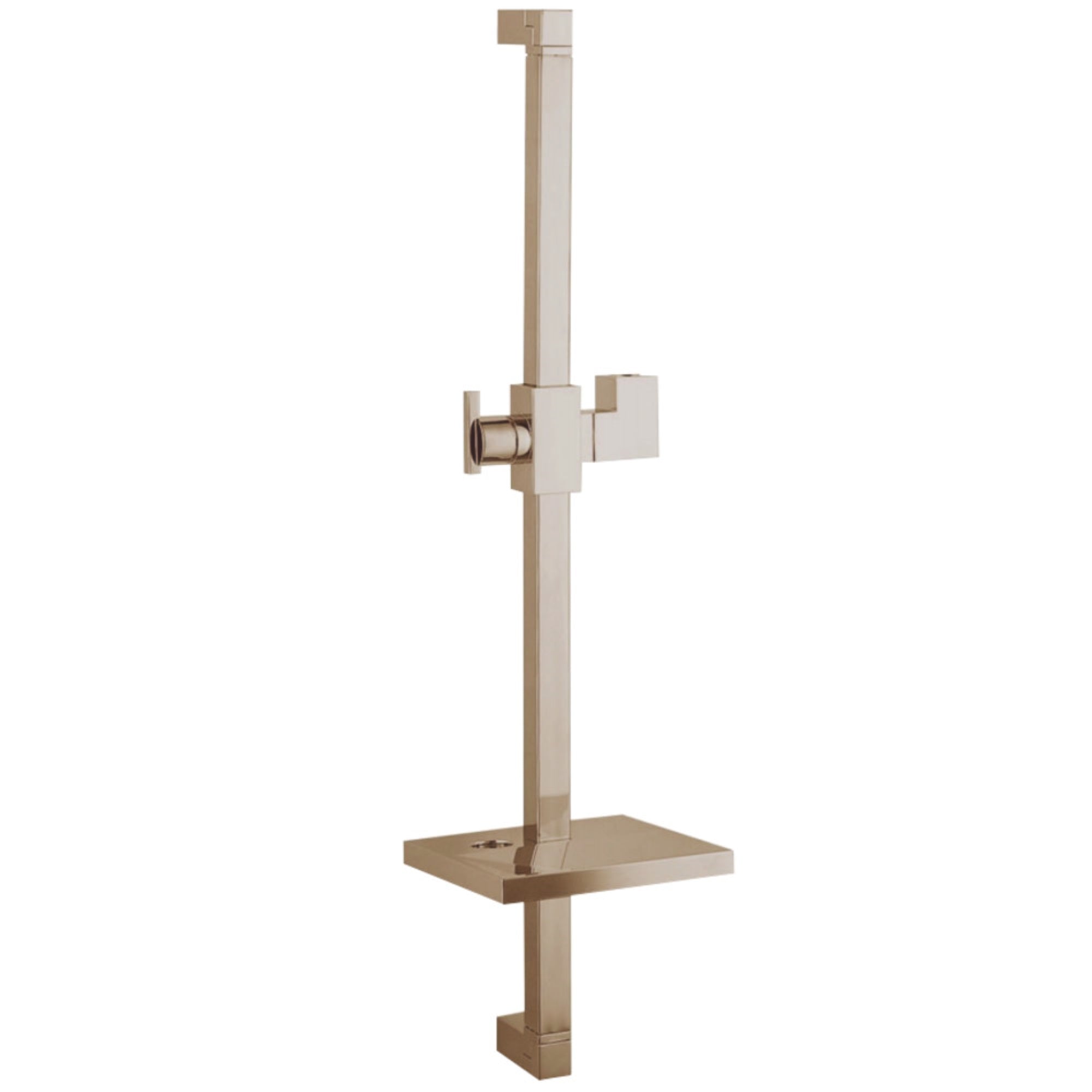 Kingston Brass Kx8268 Claremont 23-3/4 Inch Shower Slide Bar With Soap Dish, Brushed Nickel