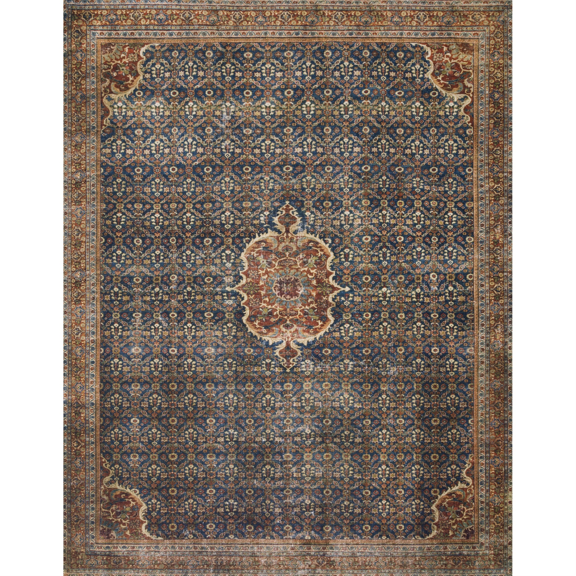 Layla Cobalt Blue / Spice - 2'-3'' X 3'-9''