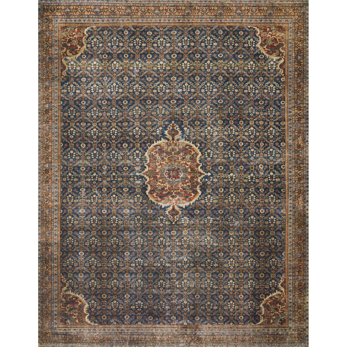 Layla Cobalt Blue / Spice - 2'-6'' X 12'-0''