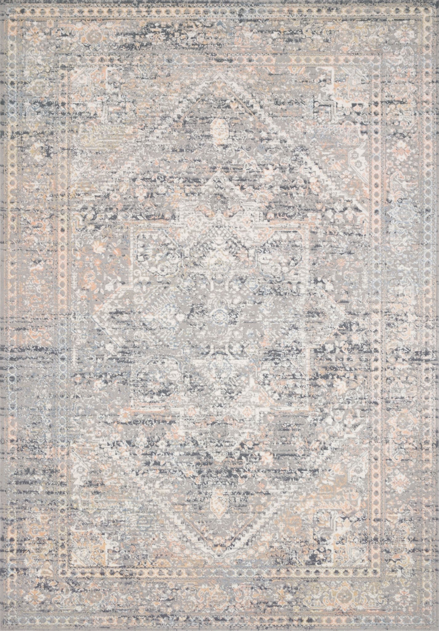 Lucia 5'-2'' X 7'-7'' Rug, Grey / Sunset