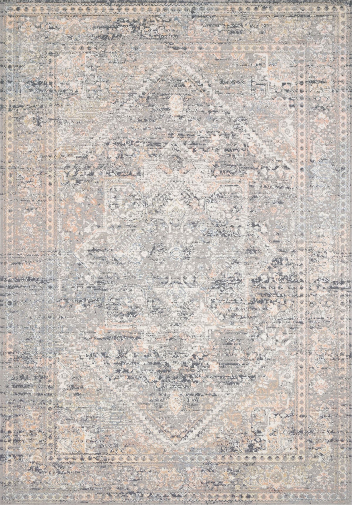 Lucia 5'-2'' X 7'-7'' Rug, Grey / Sunset