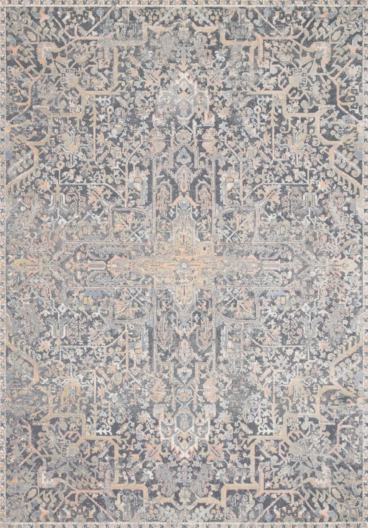 Lucia 2'-8'' X 10' Rug, Charcoal / Multi