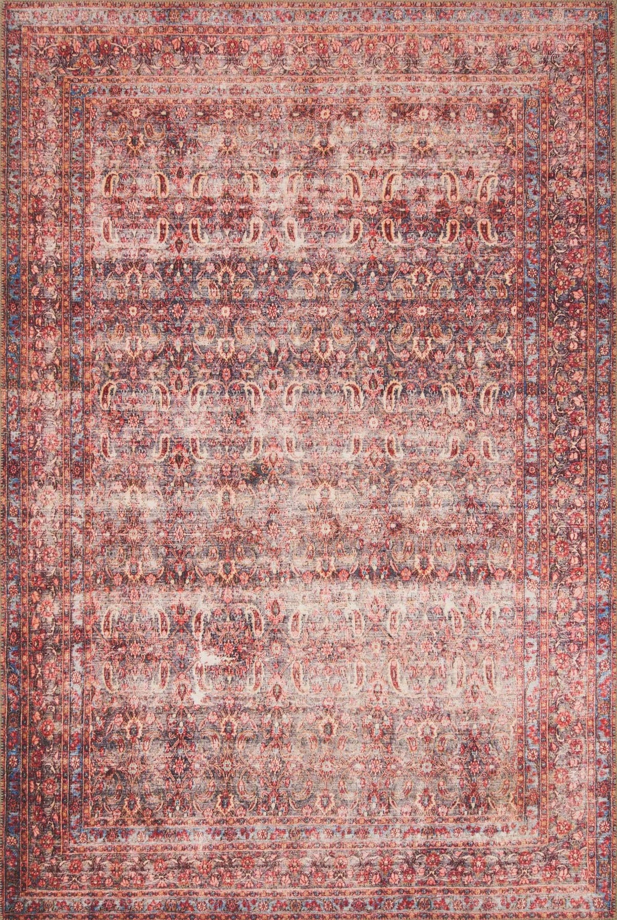 Loren Collection Lq-05 Eggplant / Crimson - 5'-0'' X 7'-6''